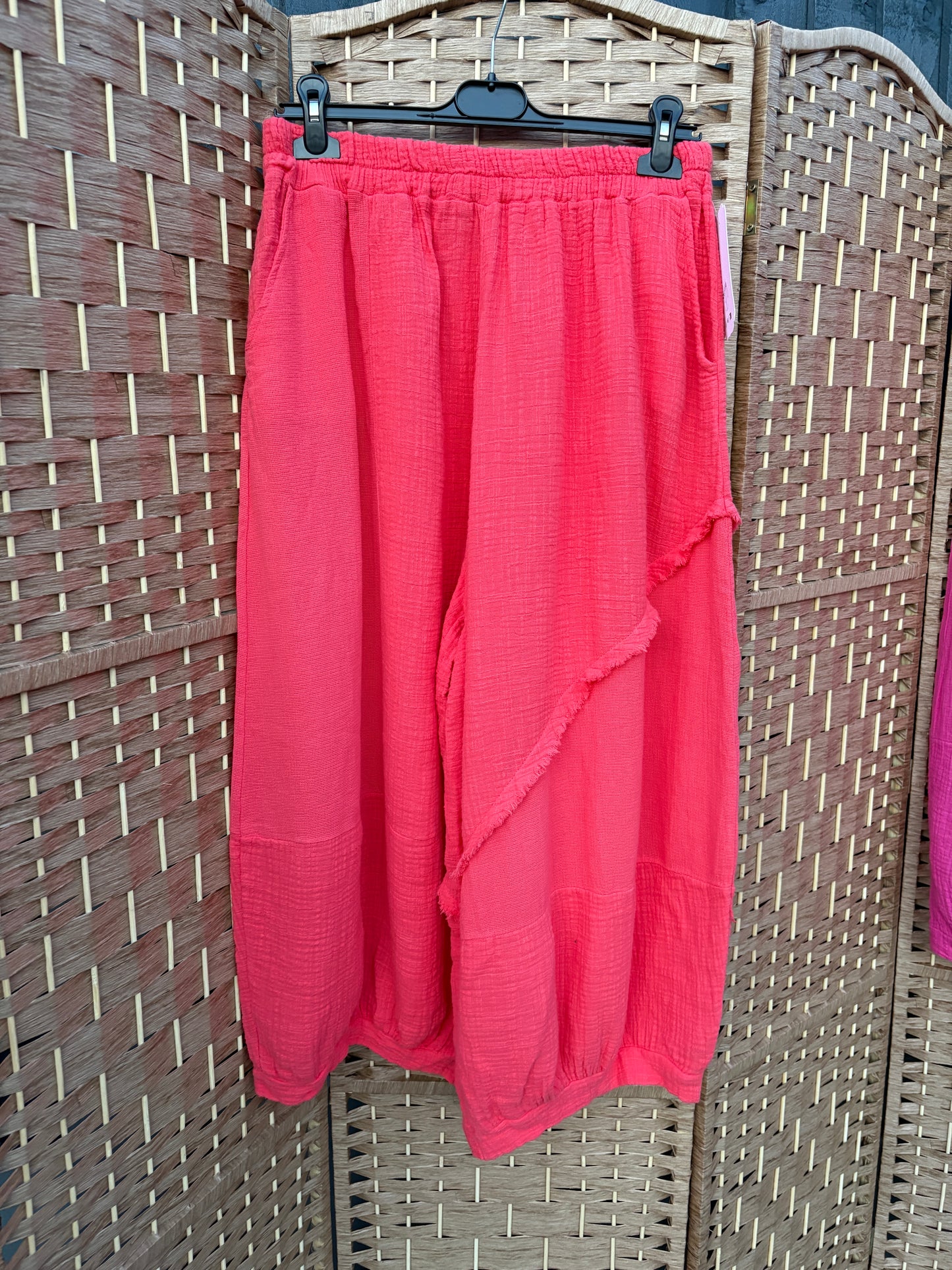 Made in Italy Cotton Boho Summer Trousers Various Colours