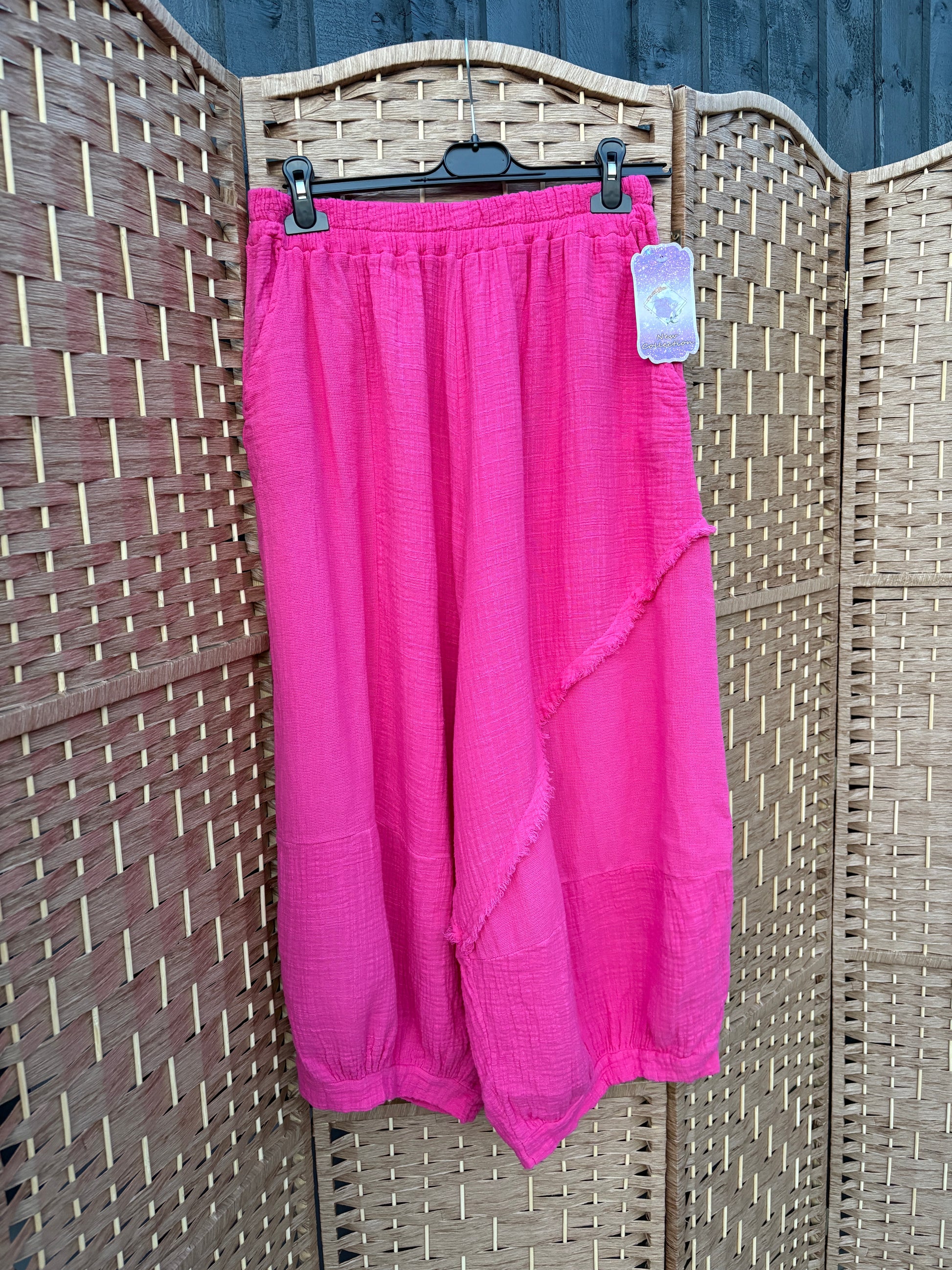 Made in Italy Cotton Boho Summer Trousers Various Colours