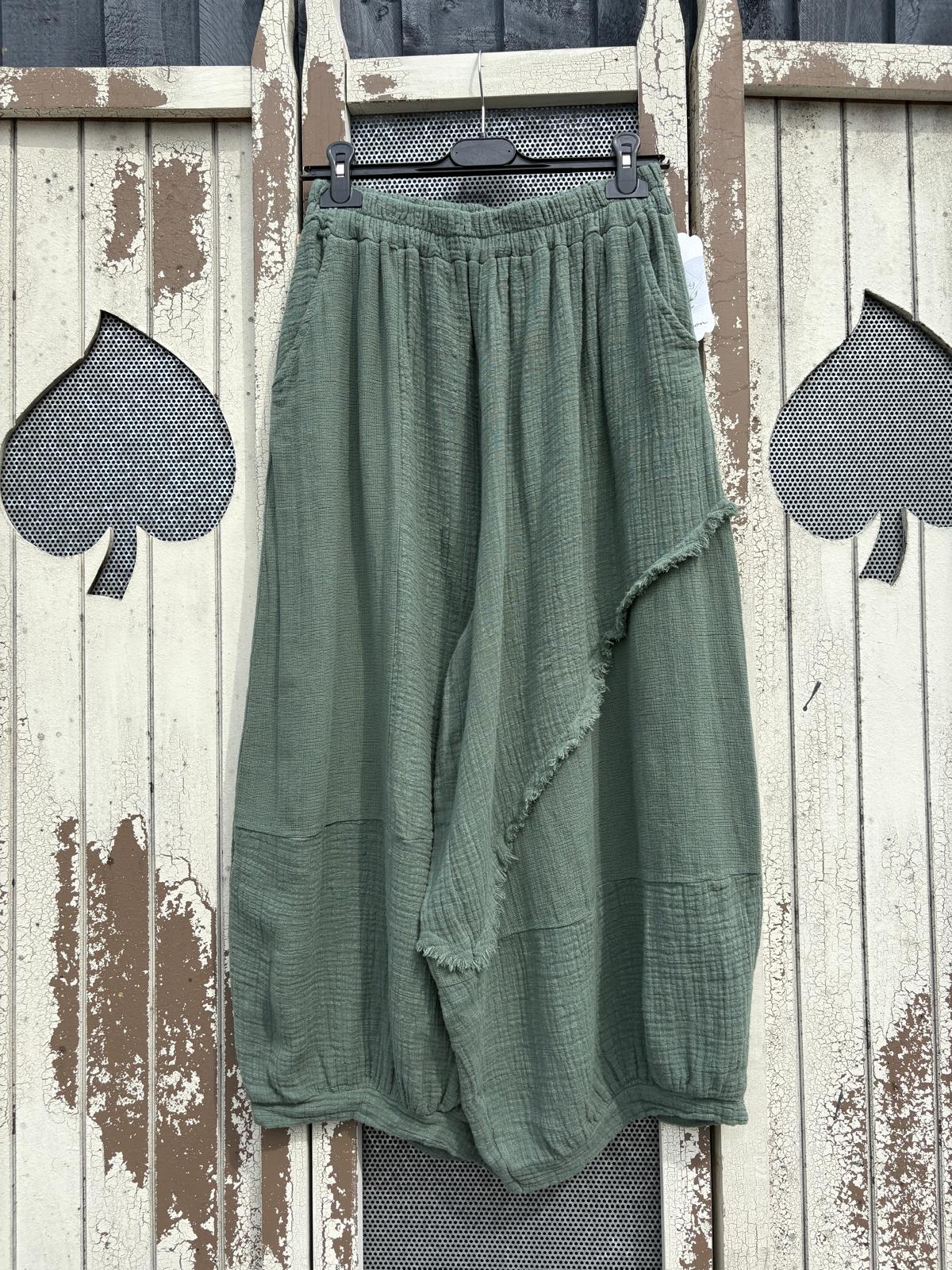 Made in Italy Cotton Boho Summer Trousers Various Colours