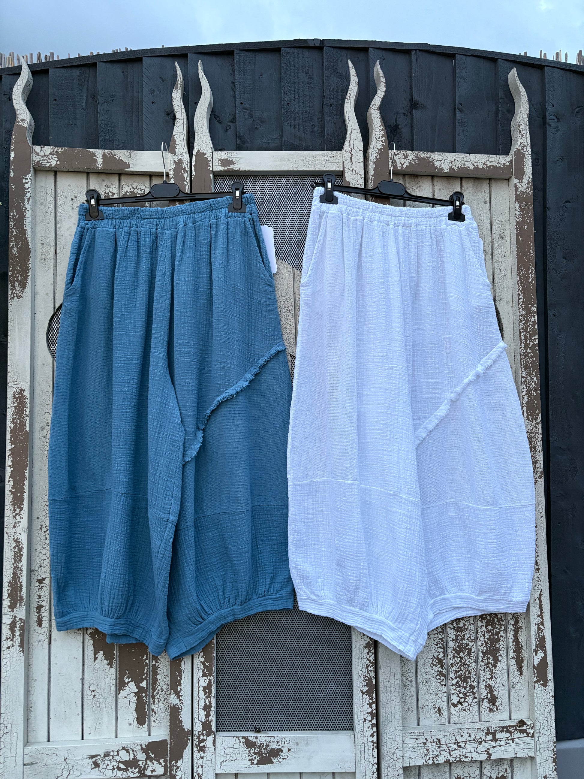 Made in Italy Cotton Boho Summer Trousers Various Colours