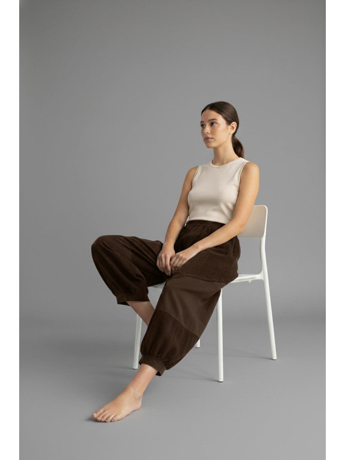 Made in Italy Cotton/Needlecord Boho Trousers Various Colours