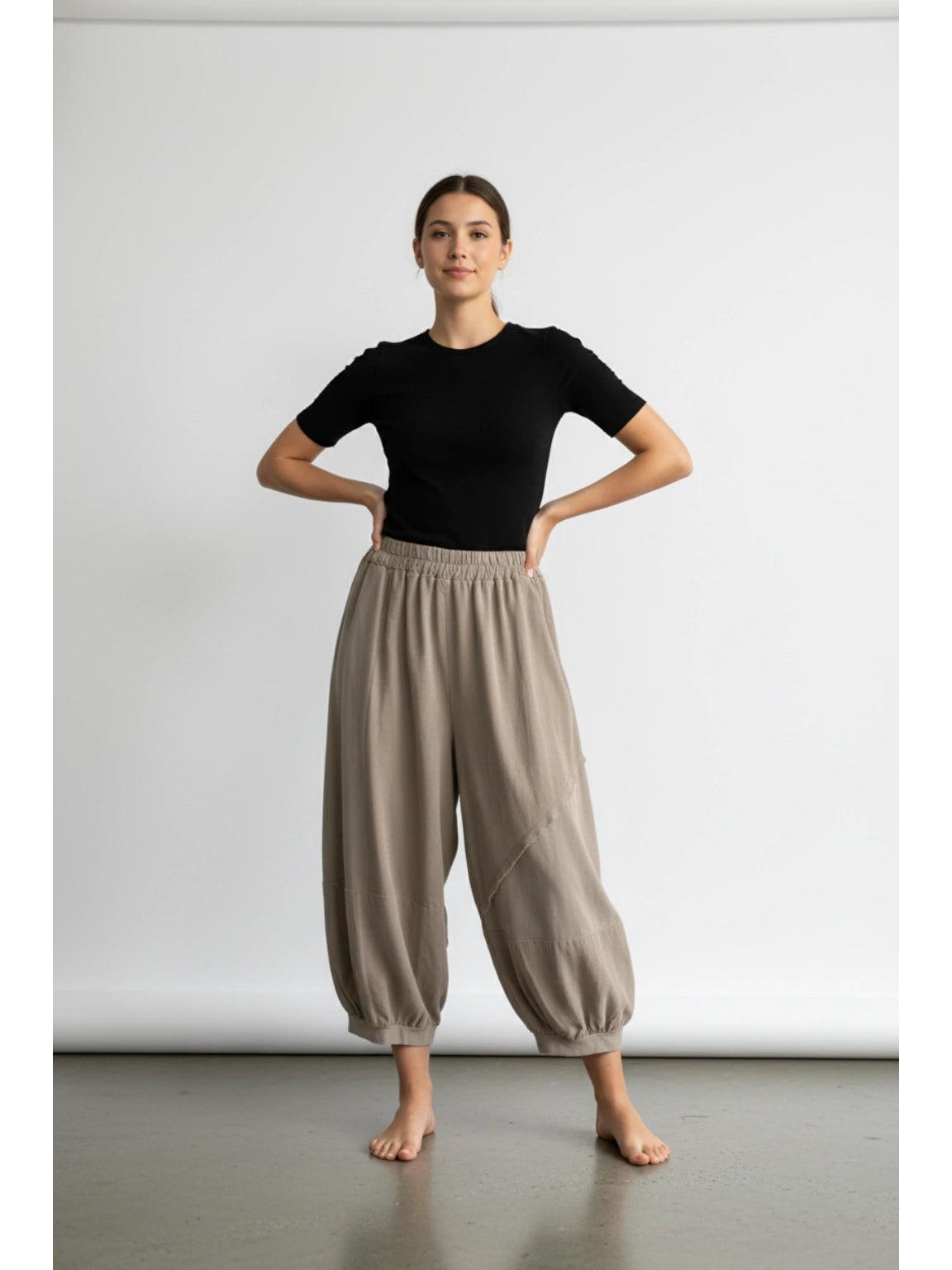 Made in Italy Cotton/Needlecord Boho Trousers Various Colours