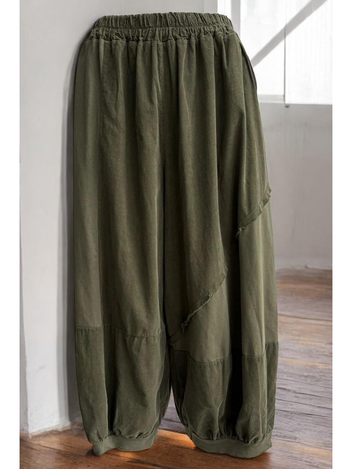 Made in Italy Cotton/Needlecord Boho Trousers Various Colours