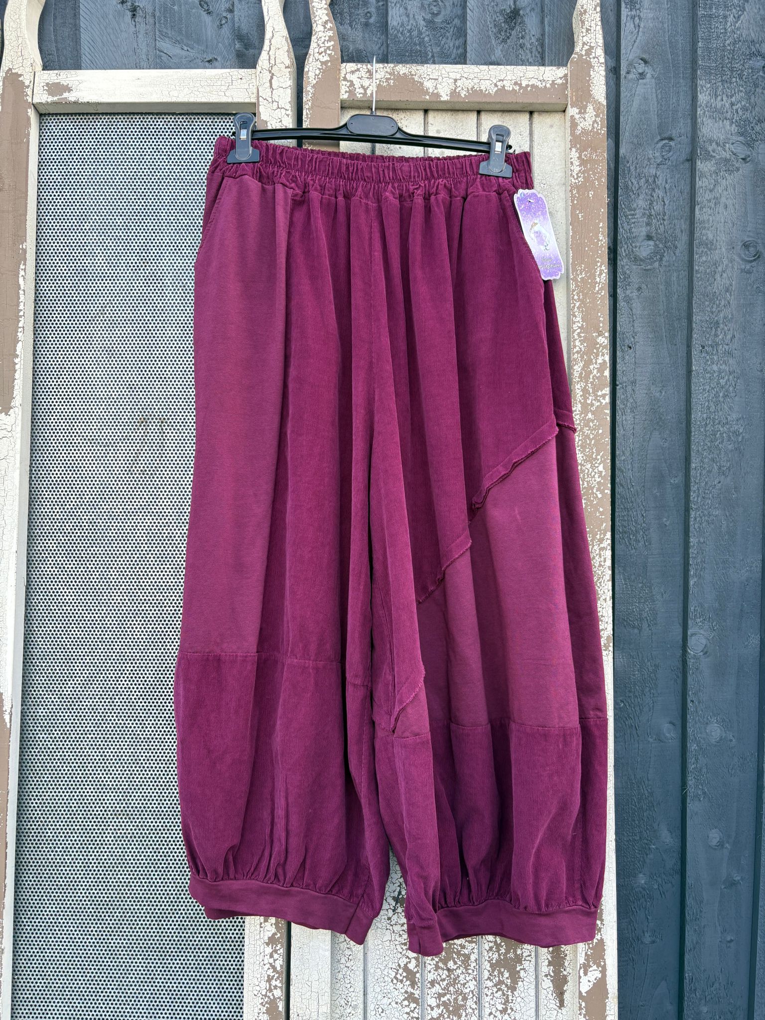 Made in Italy Cotton/Needlecord Boho Trousers Various Colours