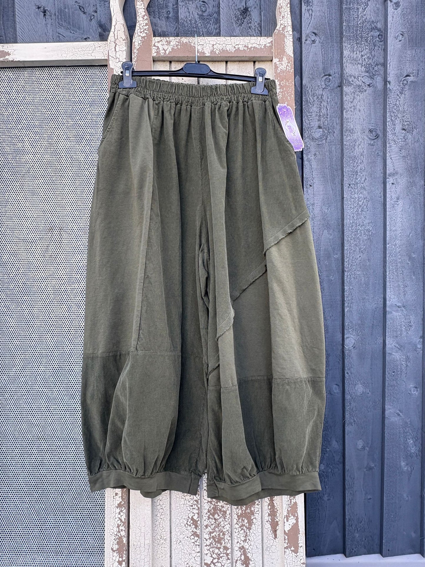 Made in Italy Cotton/Needlecord Boho Trousers Various Colours