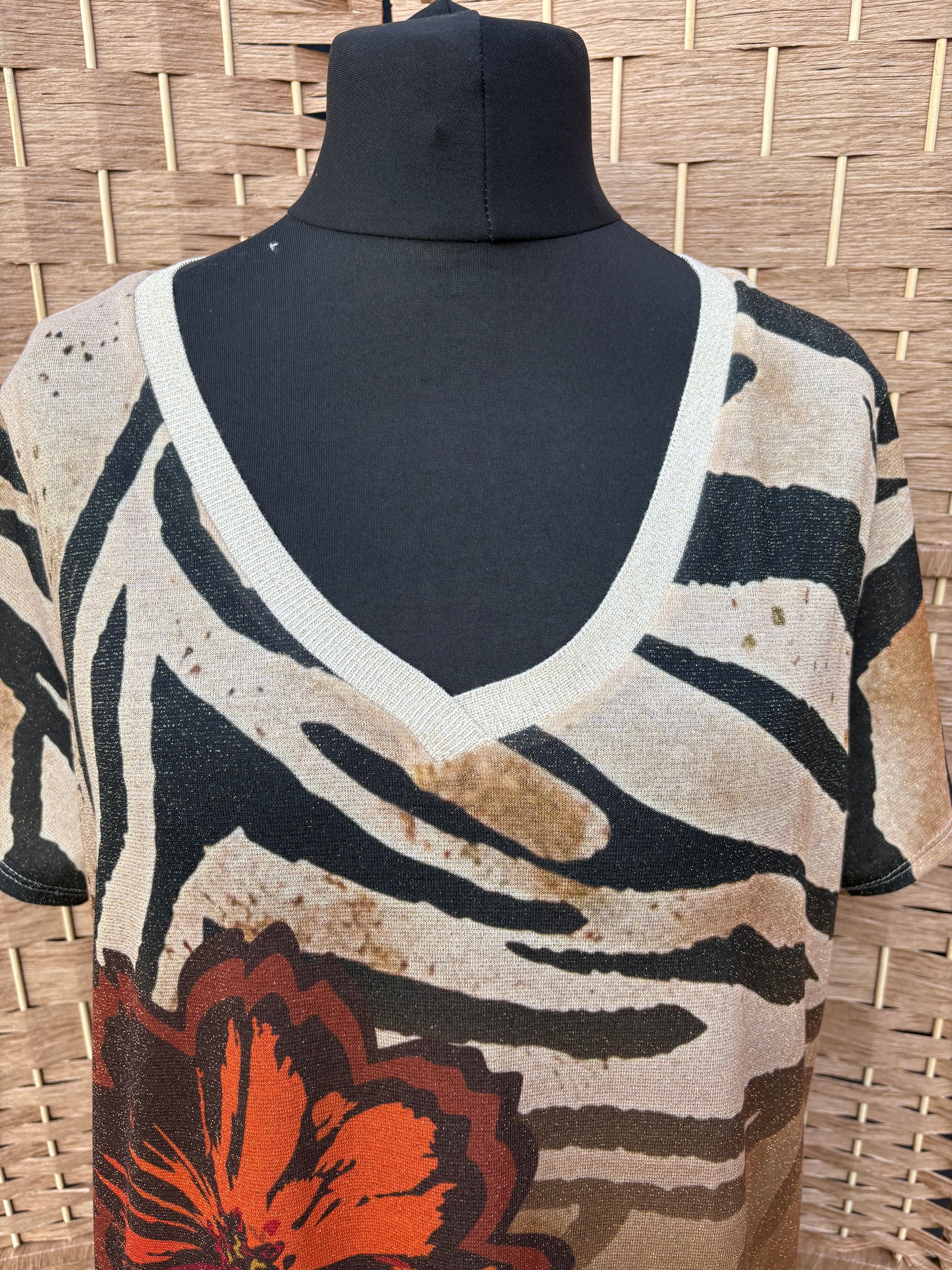 Made in Italy Floral Shimmer Maxi Dress