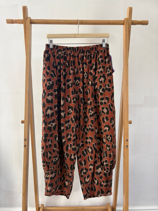 Made in Italy Florence Cocoon Joggers/Trousers (Needlecord Animal Print) Various Colours