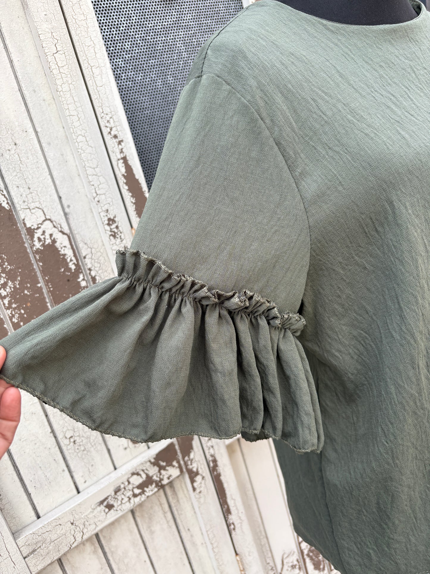 Made in Italy Frilled Sleeve Top Various Colours