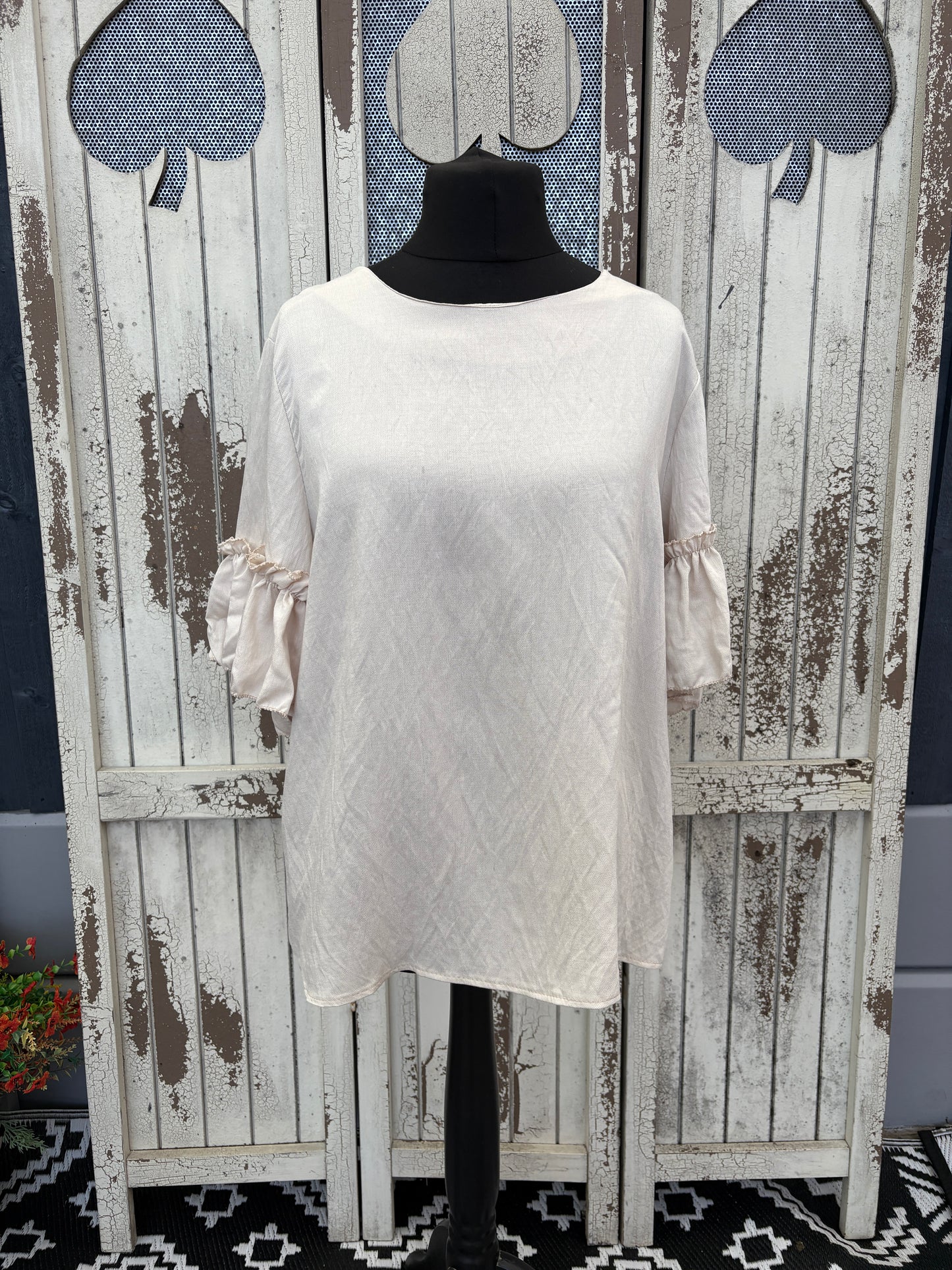 Made in Italy Frilled Sleeve Top Various Colours