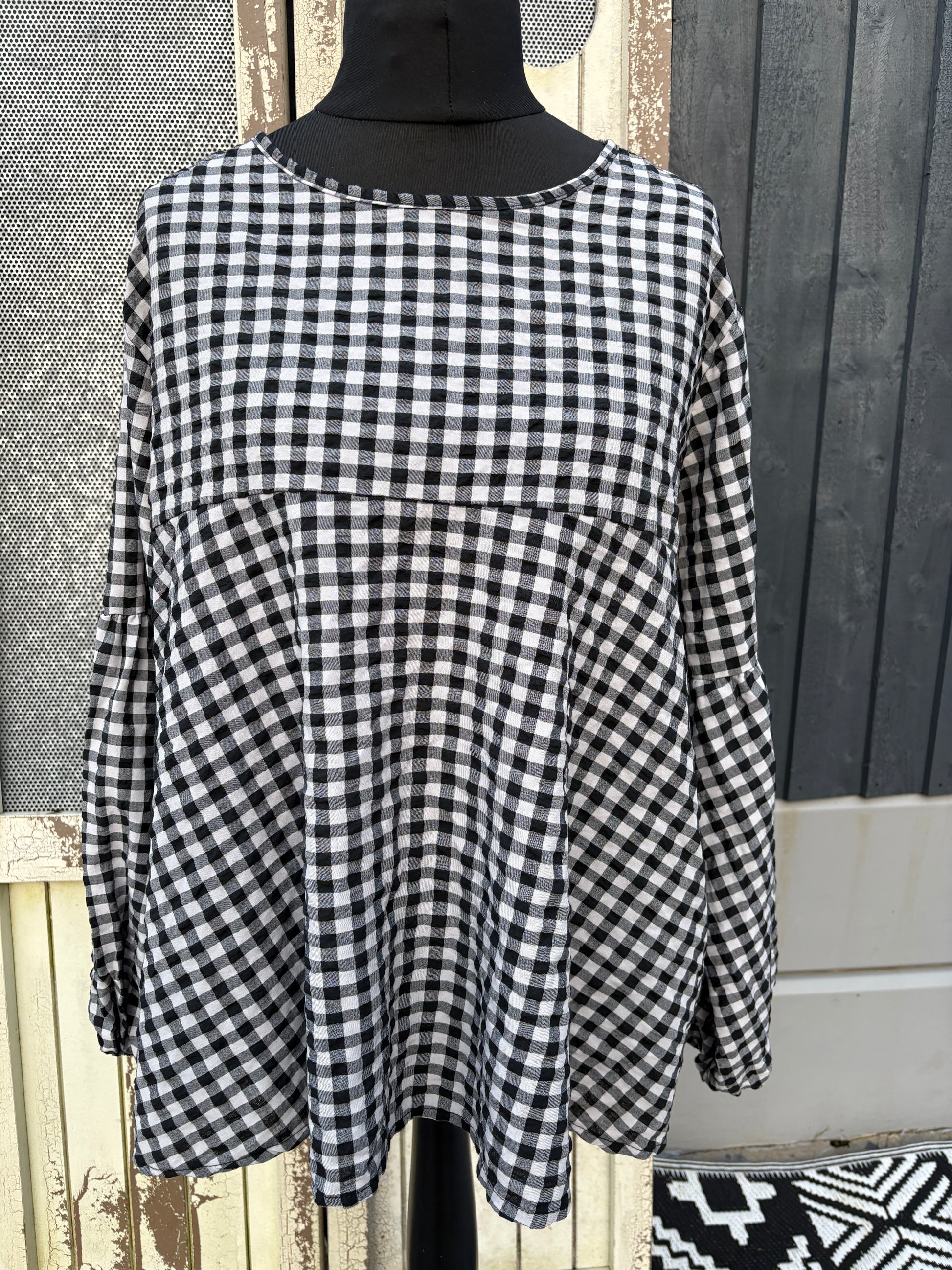 Made in Italy Gingham Artist Smock