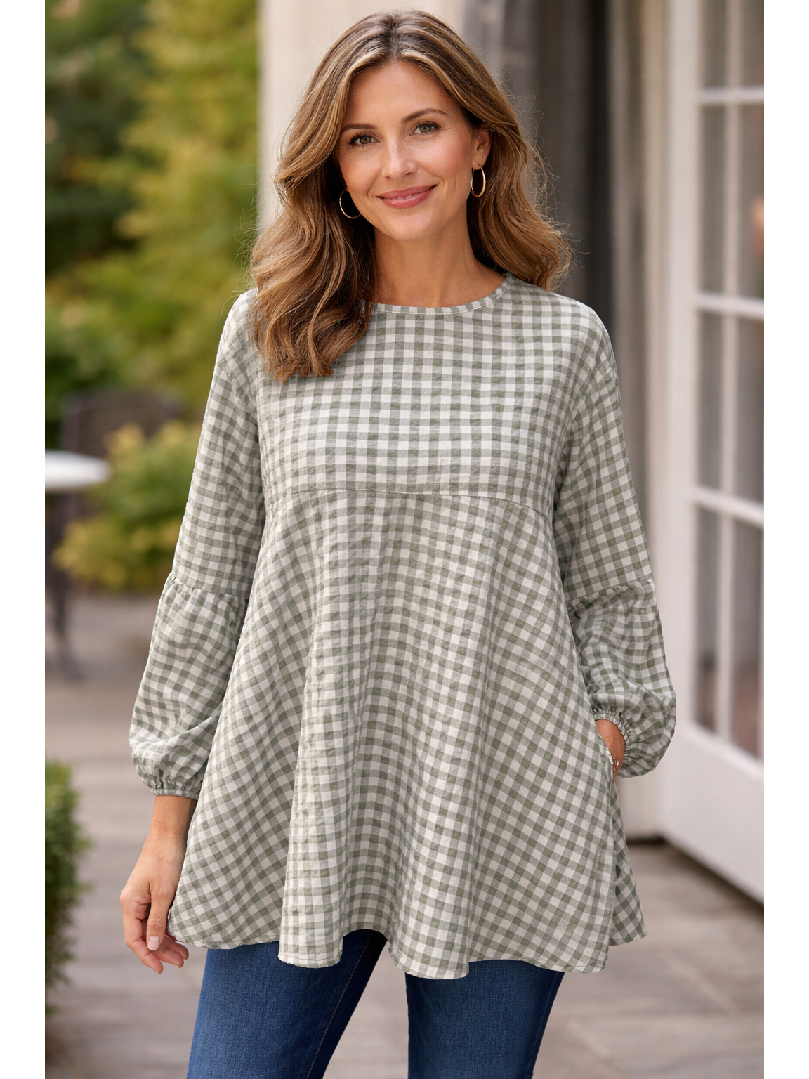 Made in Italy Gingham Artist Smock