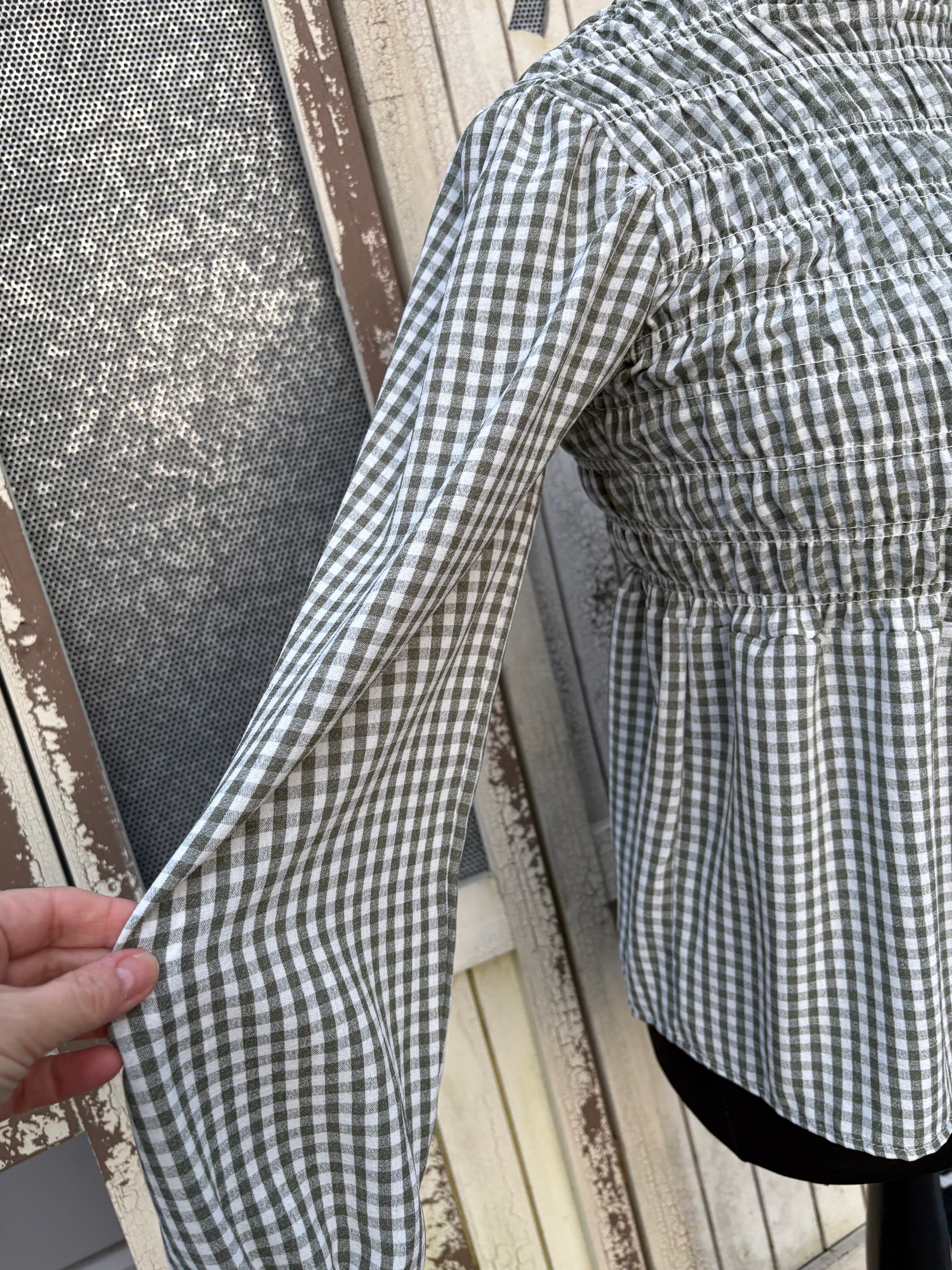 Made in Italy Gingham Blouse