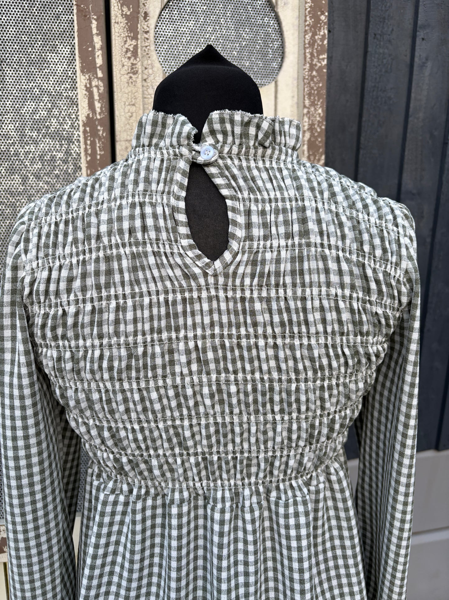 Made in Italy Gingham Blouse