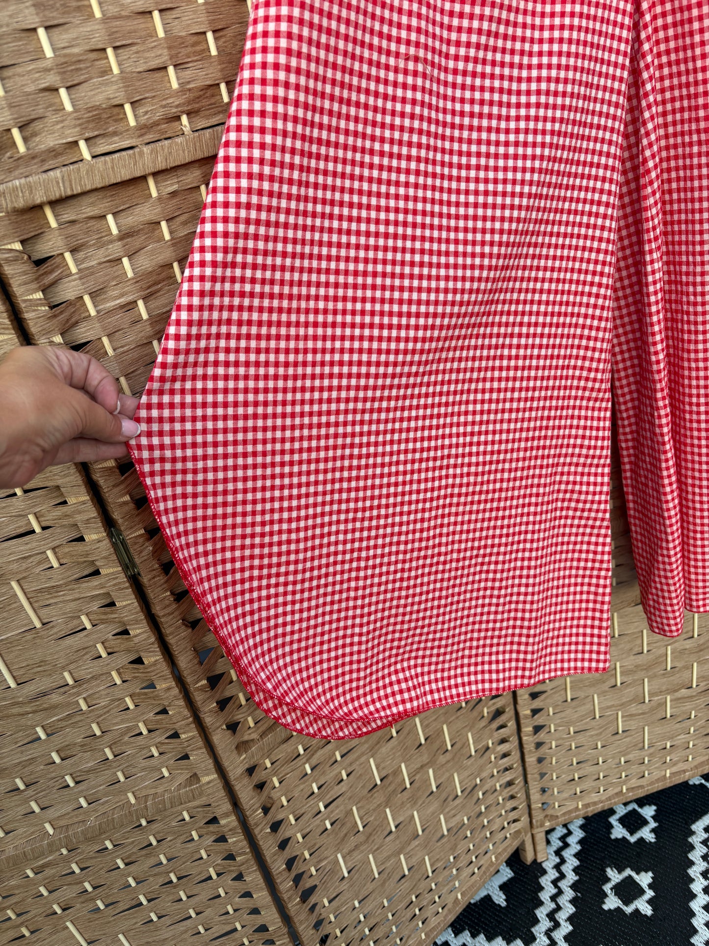 Made in Italy Gingham Seersucker Wide Leg Trousers Various Colours