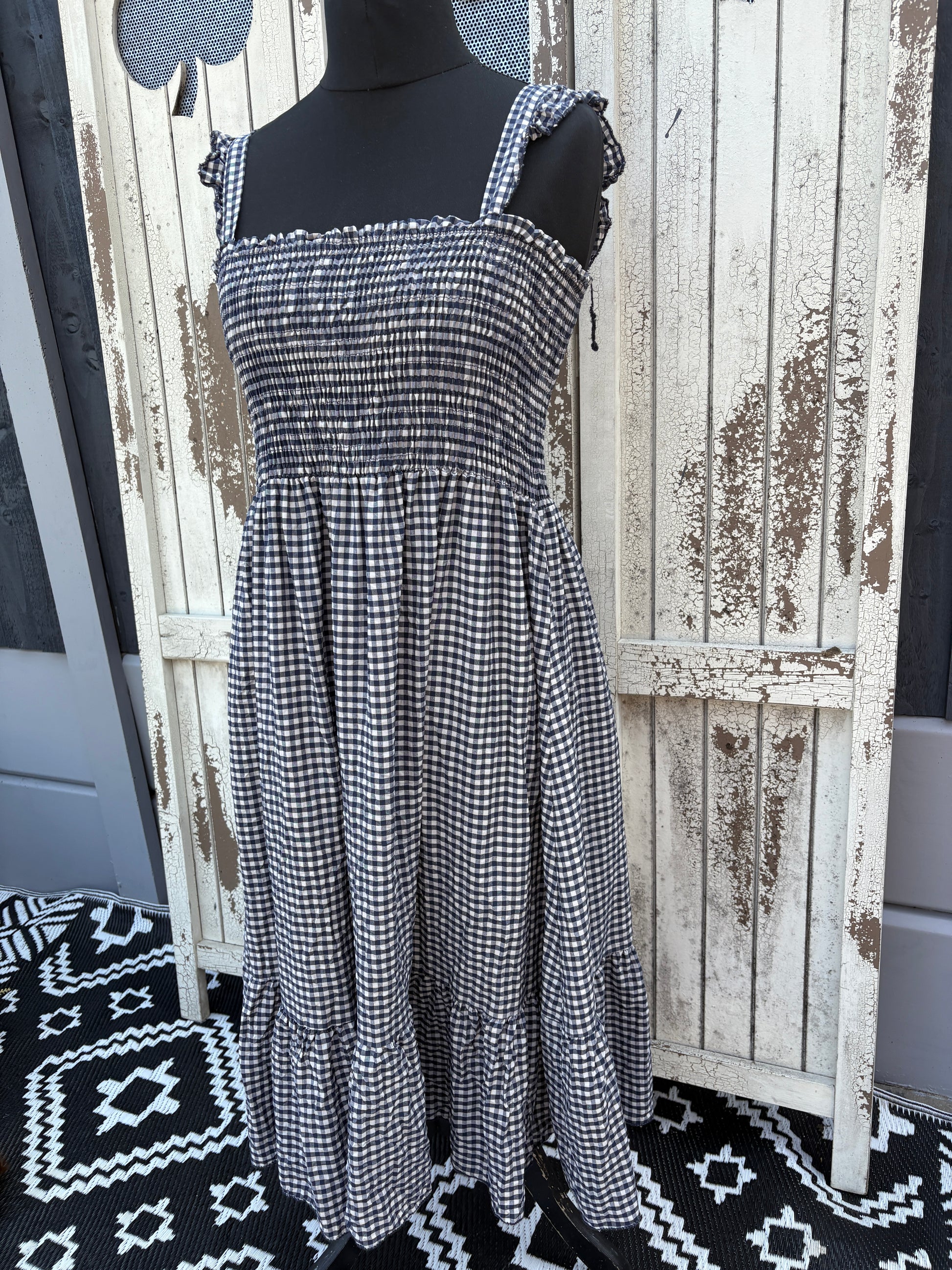Made in Italy Gingham Summer Dress