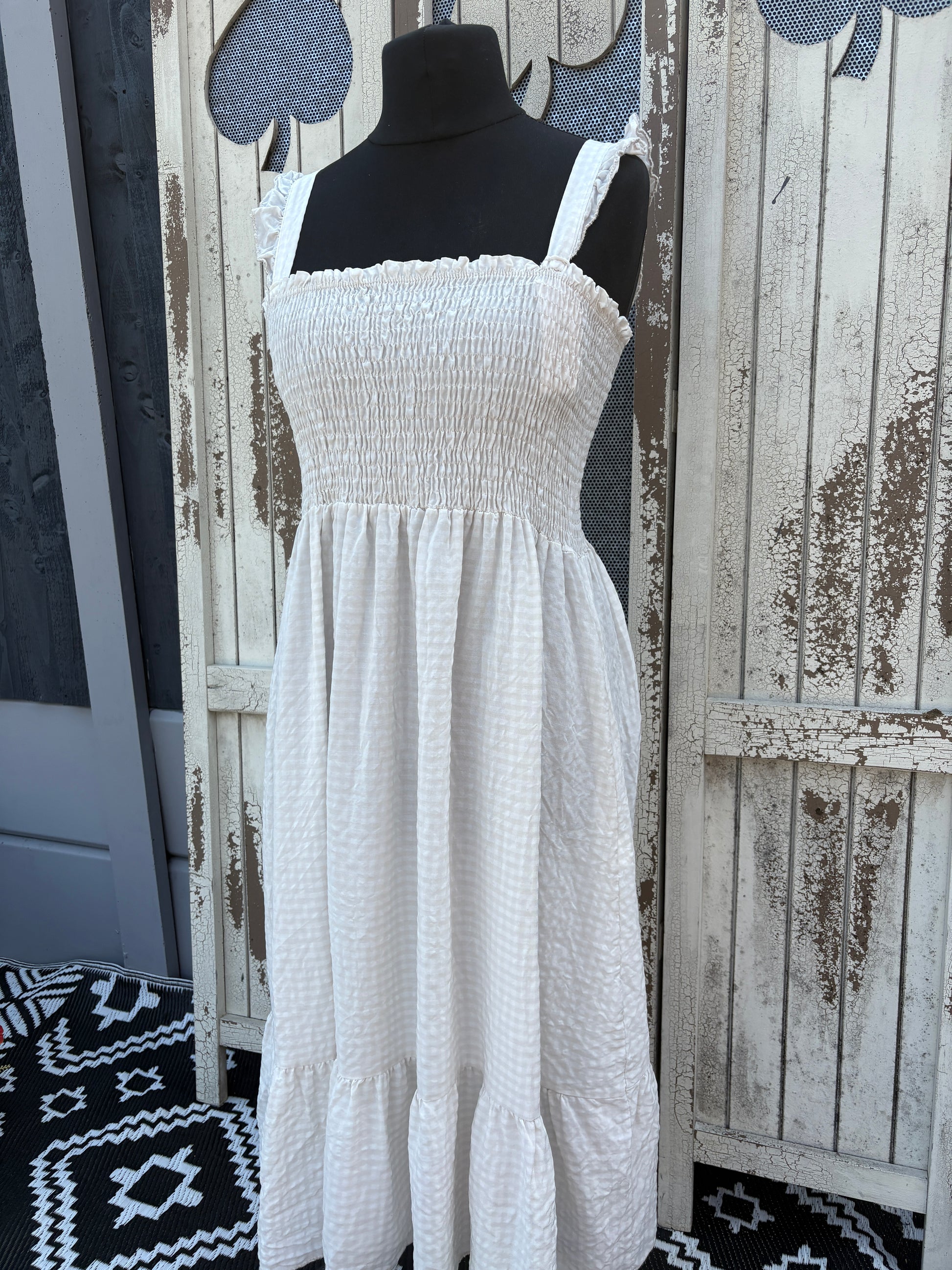 Made in Italy Gingham Summer Dress