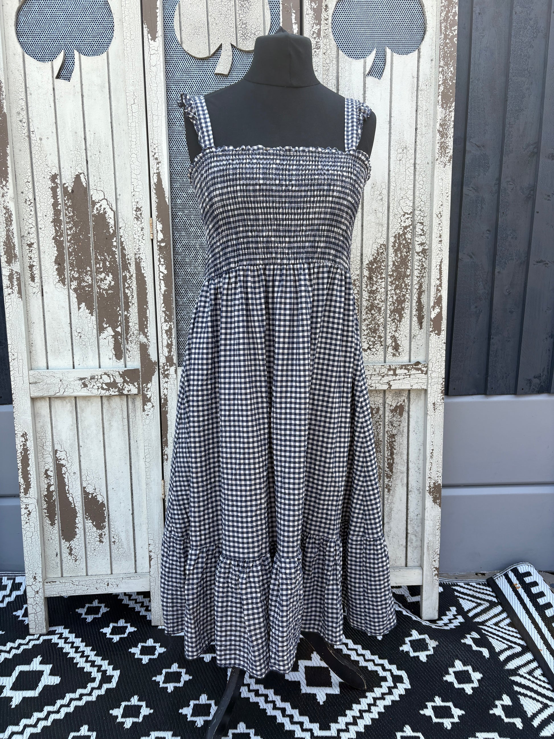 Made in Italy Gingham Summer Dress