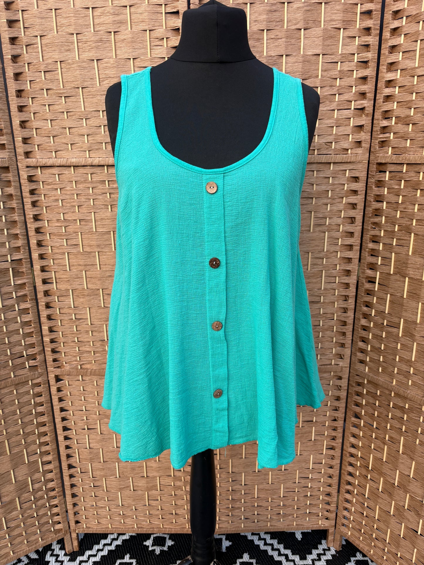 Made in Italy Hopsack Buttoned Vest Various Colours