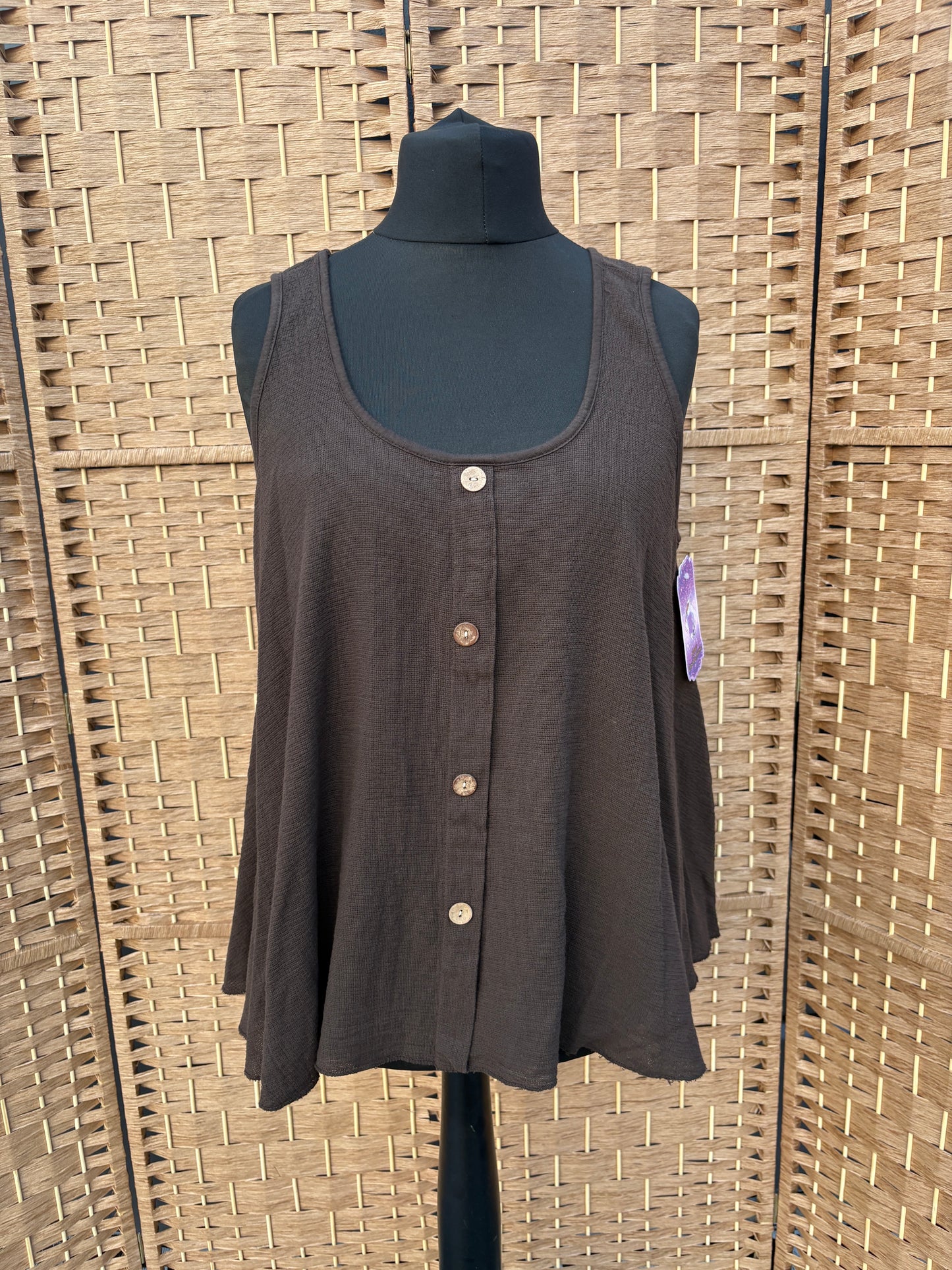 Made in Italy Hopsack Buttoned Vest Various Colours
