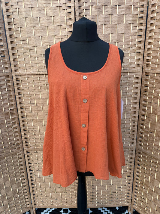 Made in Italy Hopsack Buttoned Vest Various Colours