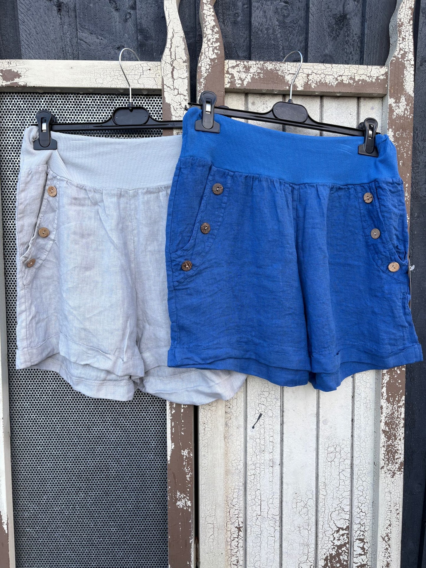 Made in Italy Ladies Linen Shorts - Various Colours