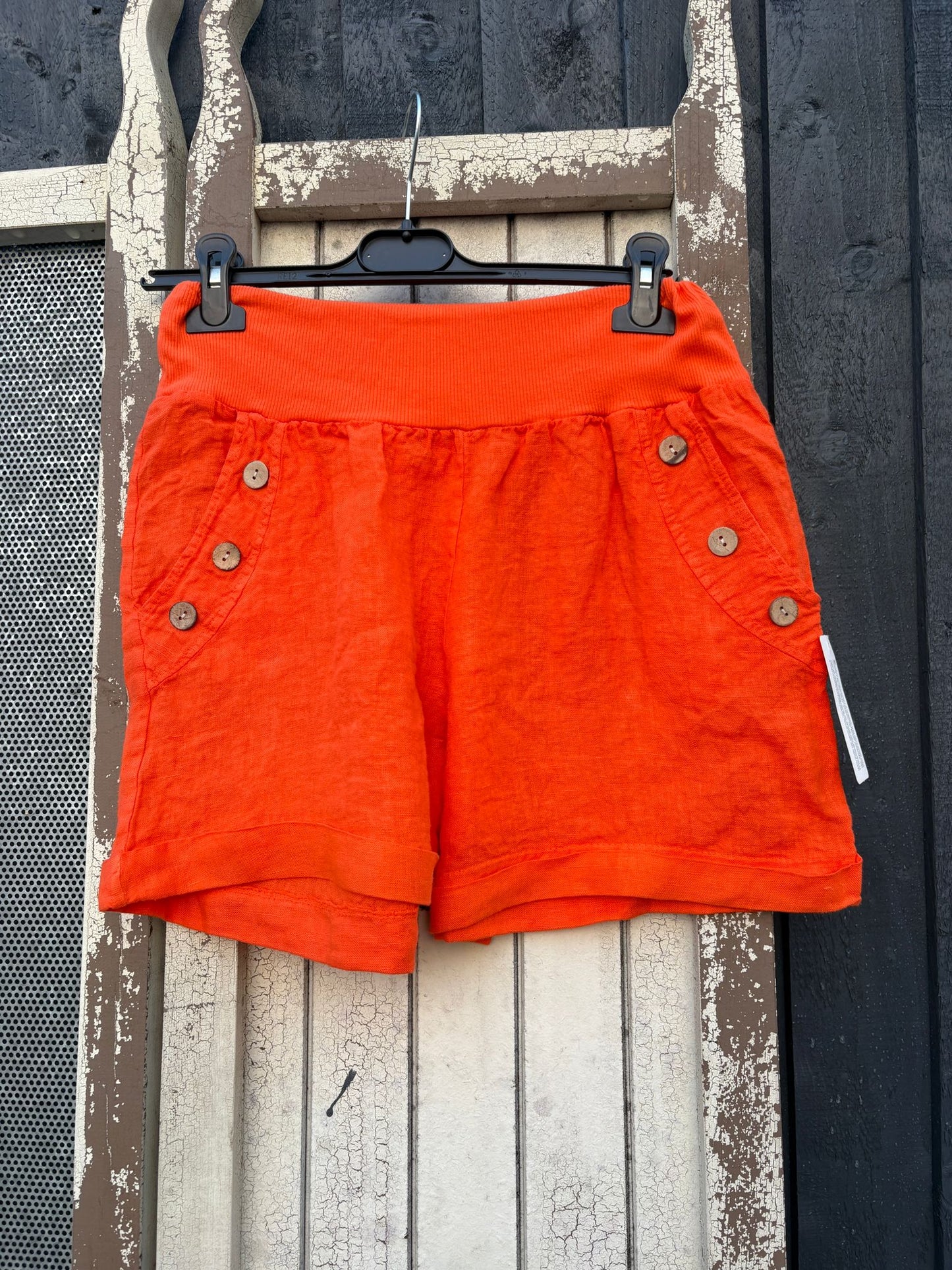 Made in Italy Ladies Linen Shorts - Various Colours