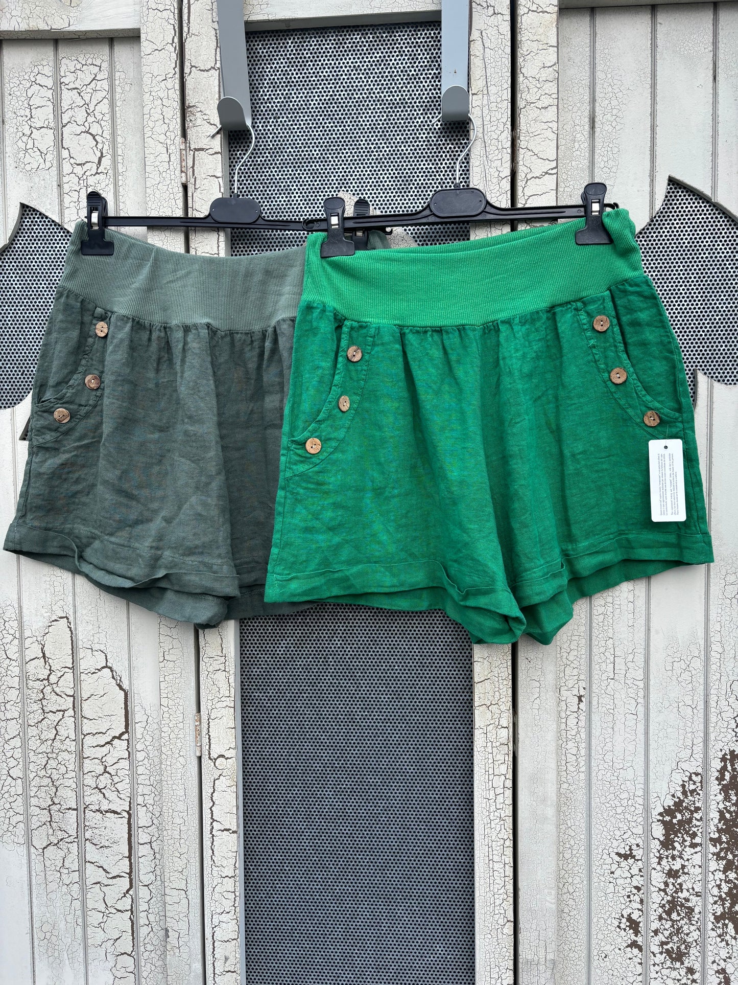 Made in Italy Ladies Linen Shorts - Various Colours