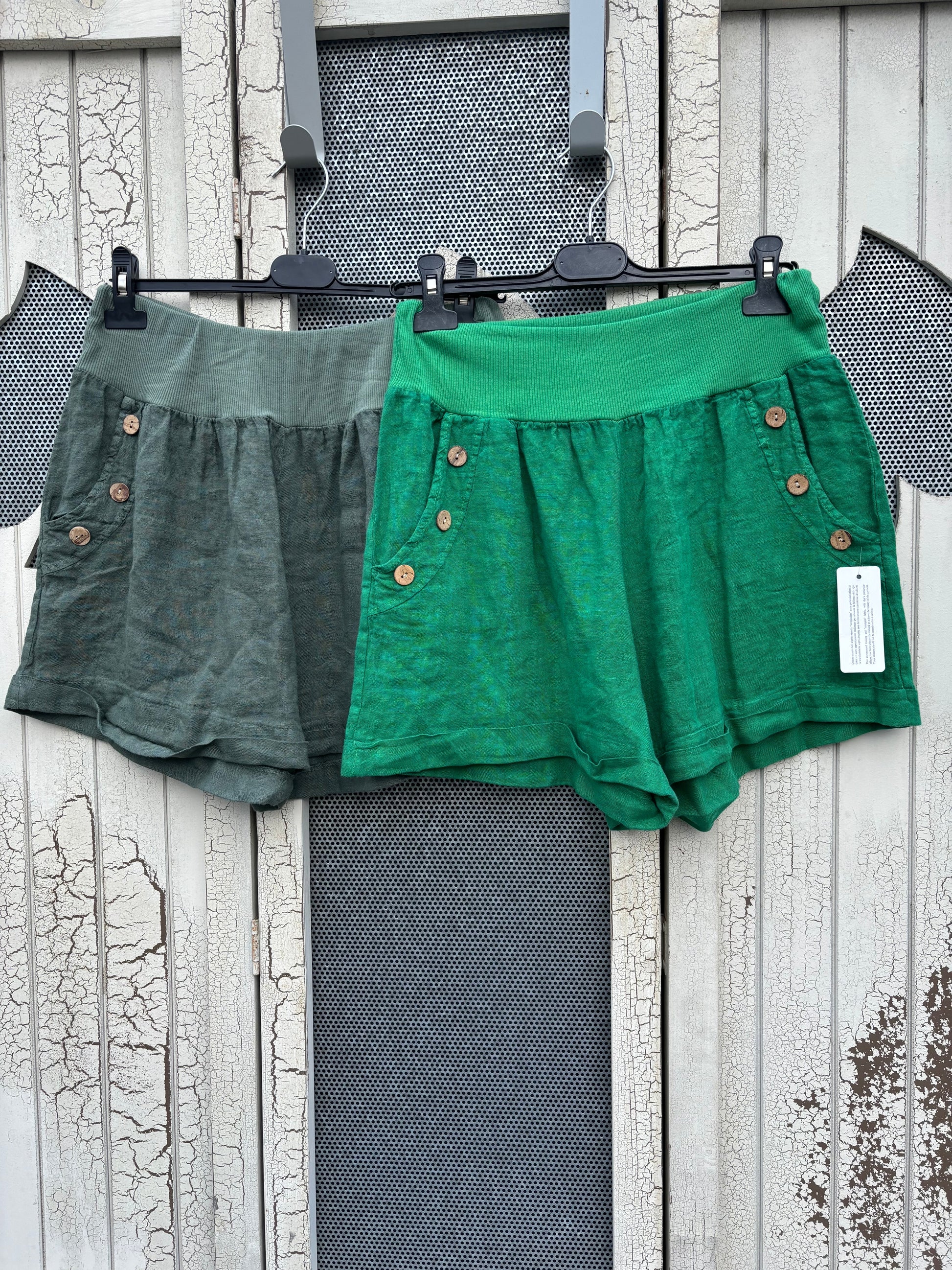 Made in Italy Ladies Linen Shorts - Various Colours