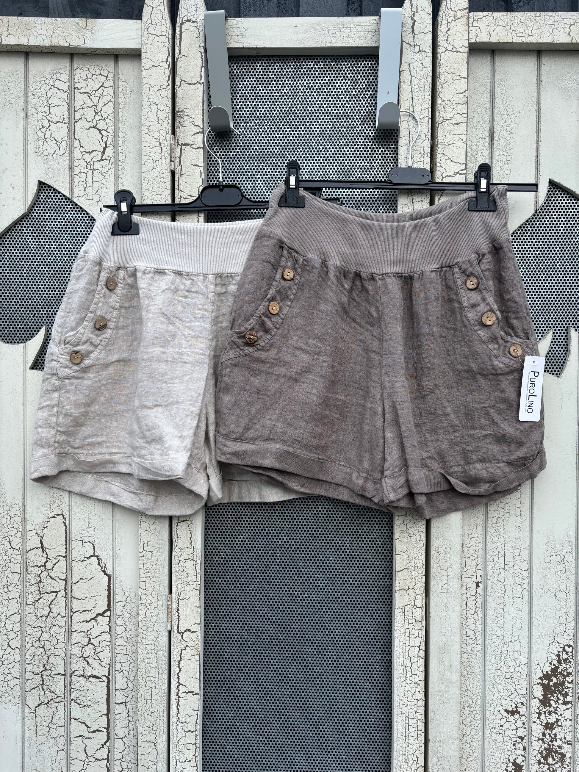 Made in Italy Ladies Linen Shorts - Various Colours