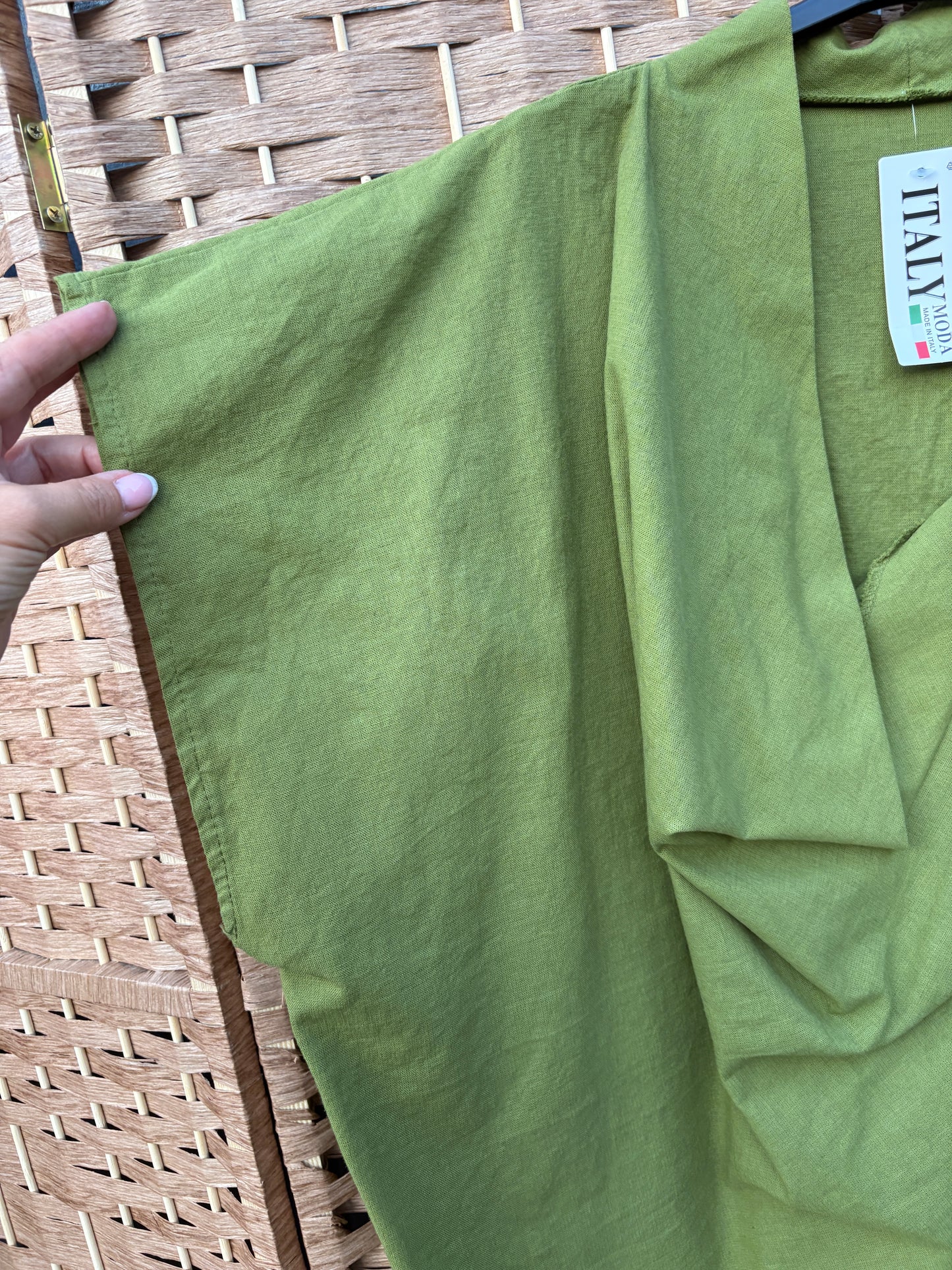Made in Italy Linen Blend Drape Top Various Colours
