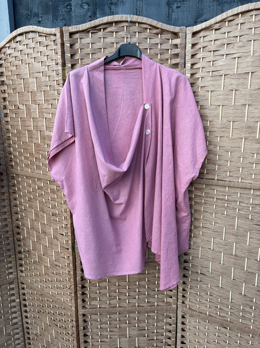 Made in Italy Linen Blend Drape Top Various Colours