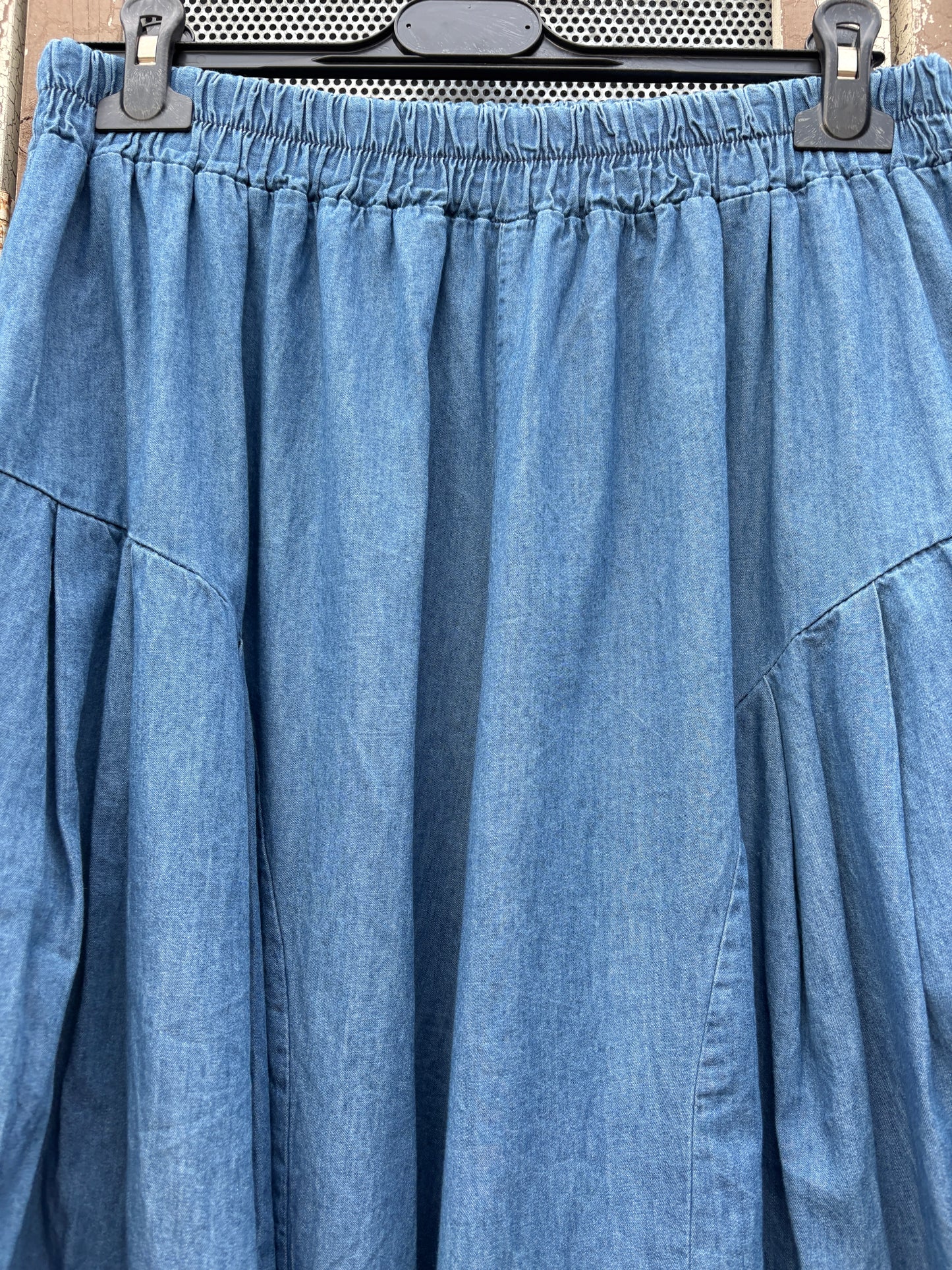 Made in Italy Milano Barrel Shaped Cocoon Trousers (Denim)