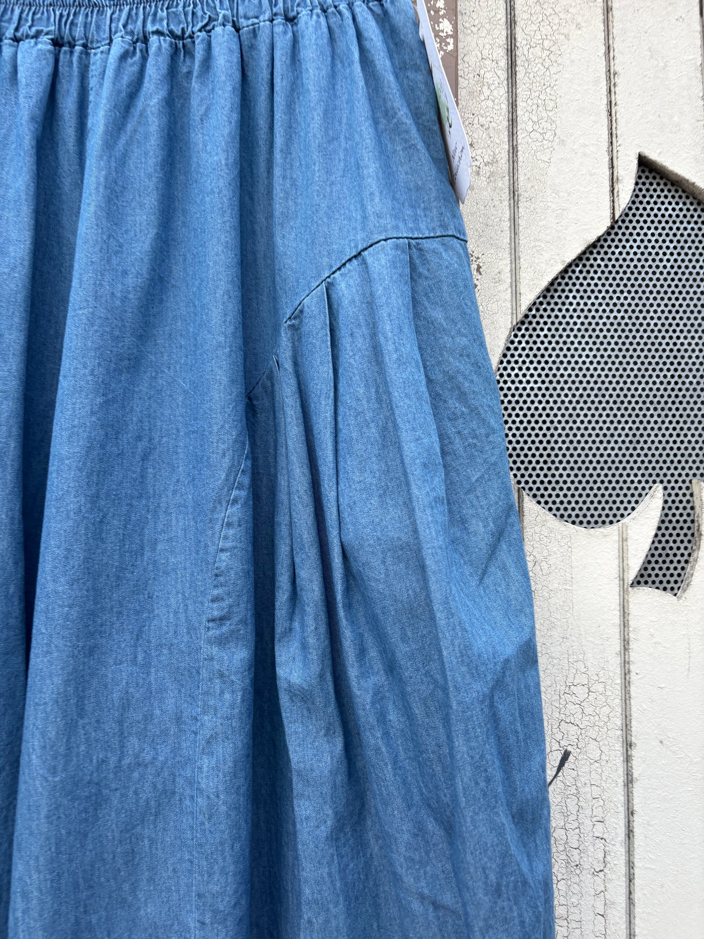 Made in Italy Milano Barrel Shaped Cocoon Trousers (Denim)
