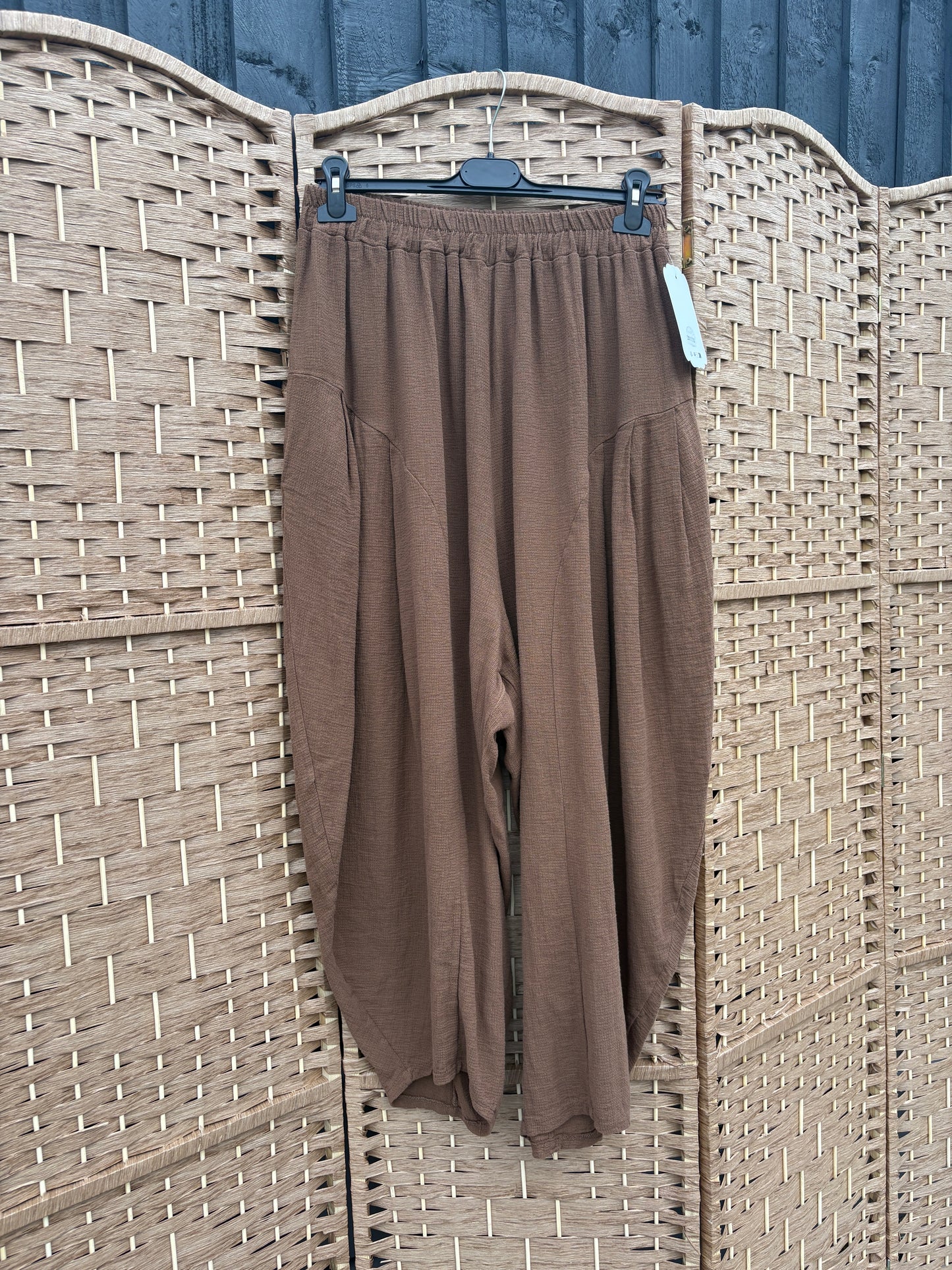 Made in Italy Milano Barrel Shaped Cocoon Trousers (Summer Hopsack)