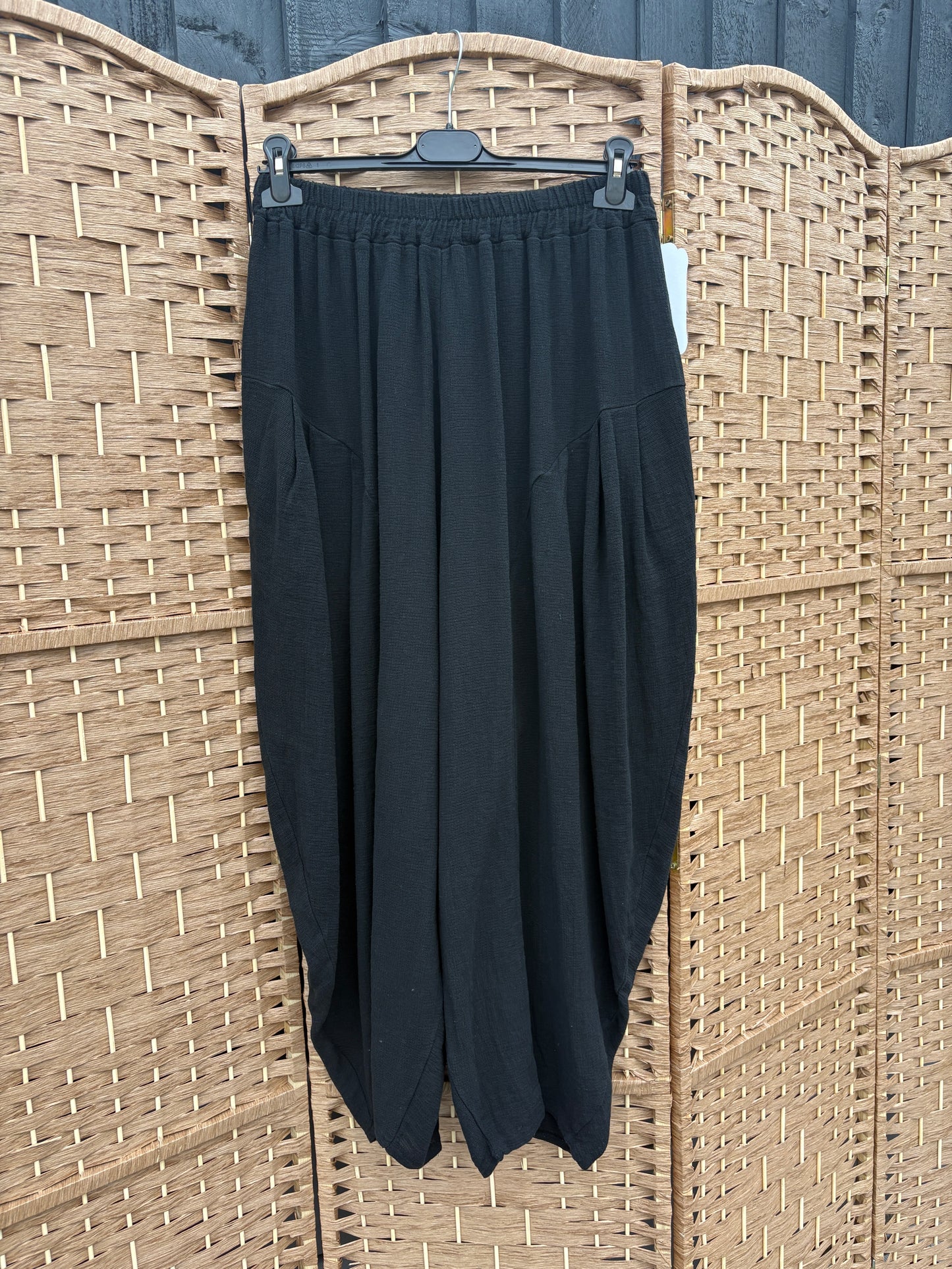 Made in Italy Milano Barrel Shaped Cocoon Trousers (Summer Hopsack)