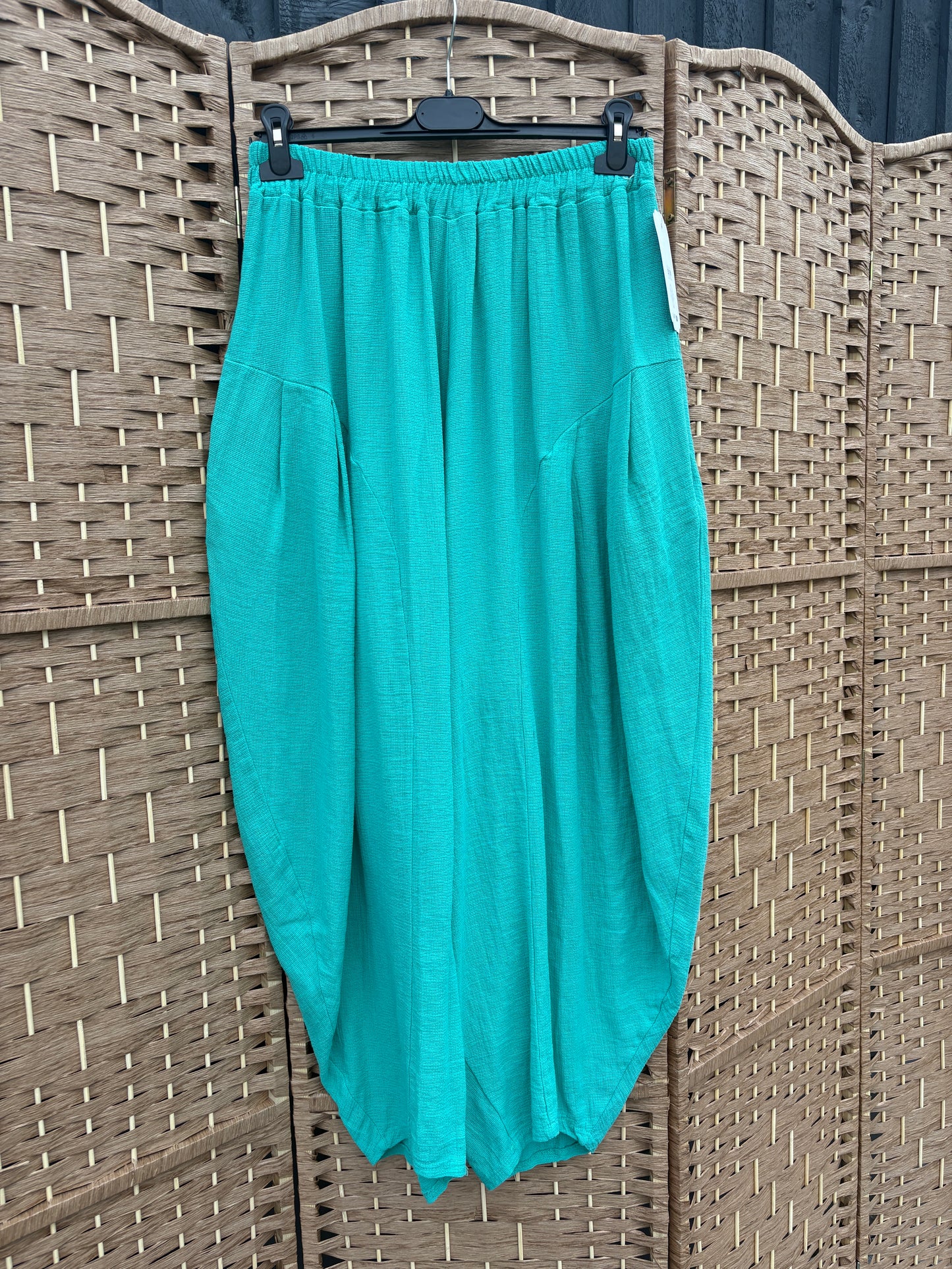 Made in Italy Milano Barrel Shaped Cocoon Trousers (Summer Hopsack)