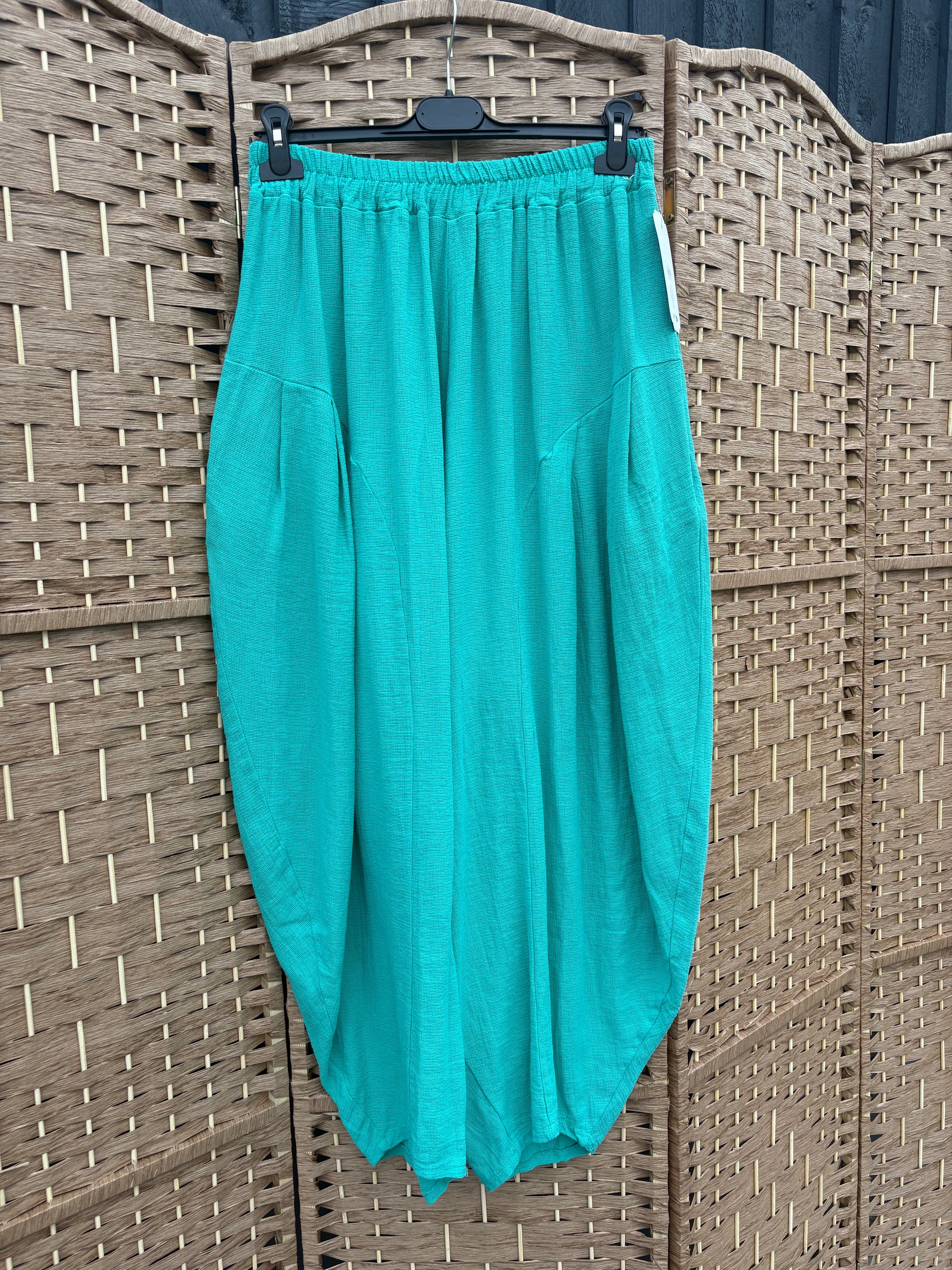 Made in Italy Milano Barrel Shaped Cocoon Trousers (Summer Hopsack)
