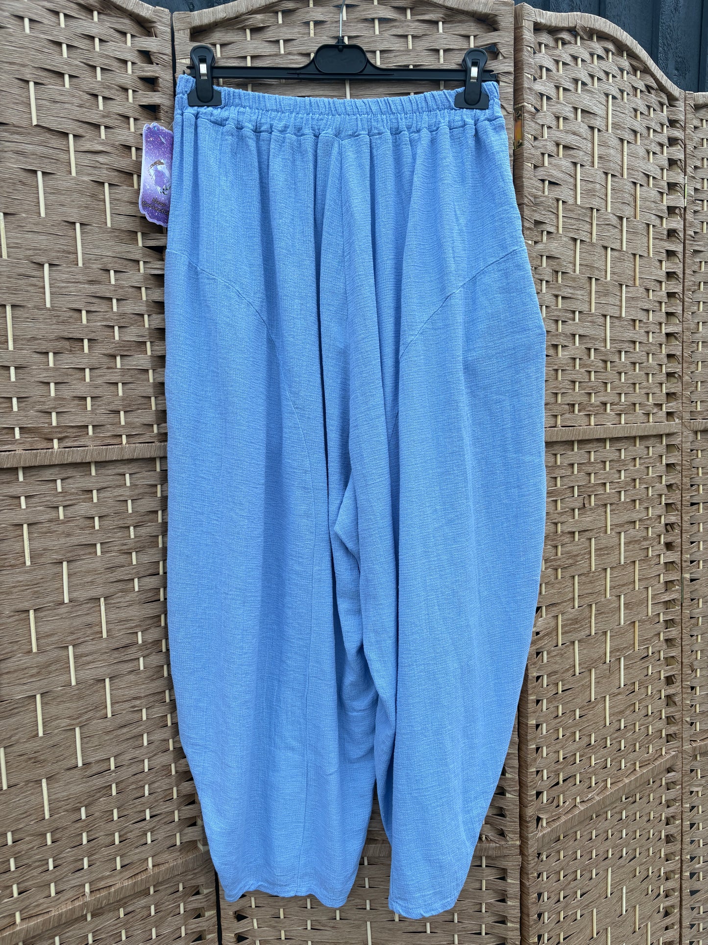 Made in Italy Milano Barrel Shaped Cocoon Trousers (Summer Hopsack)