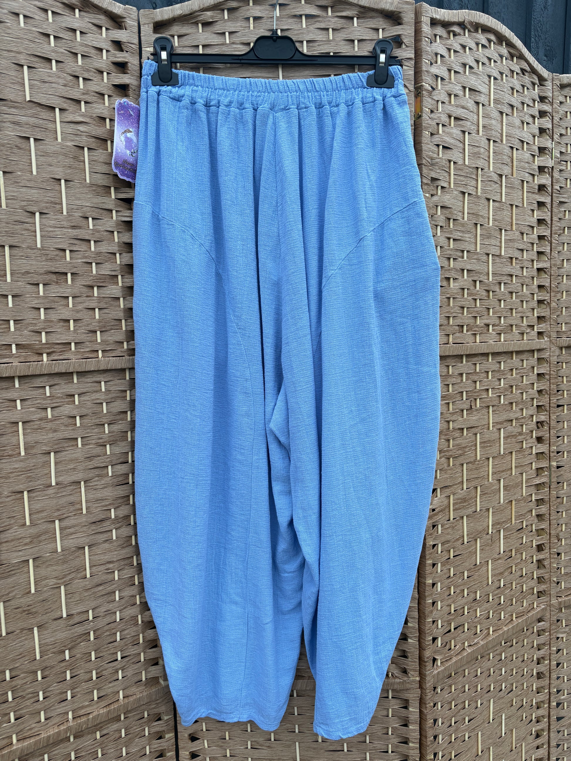 Made in Italy Milano Barrel Shaped Cocoon Trousers (Summer Hopsack)