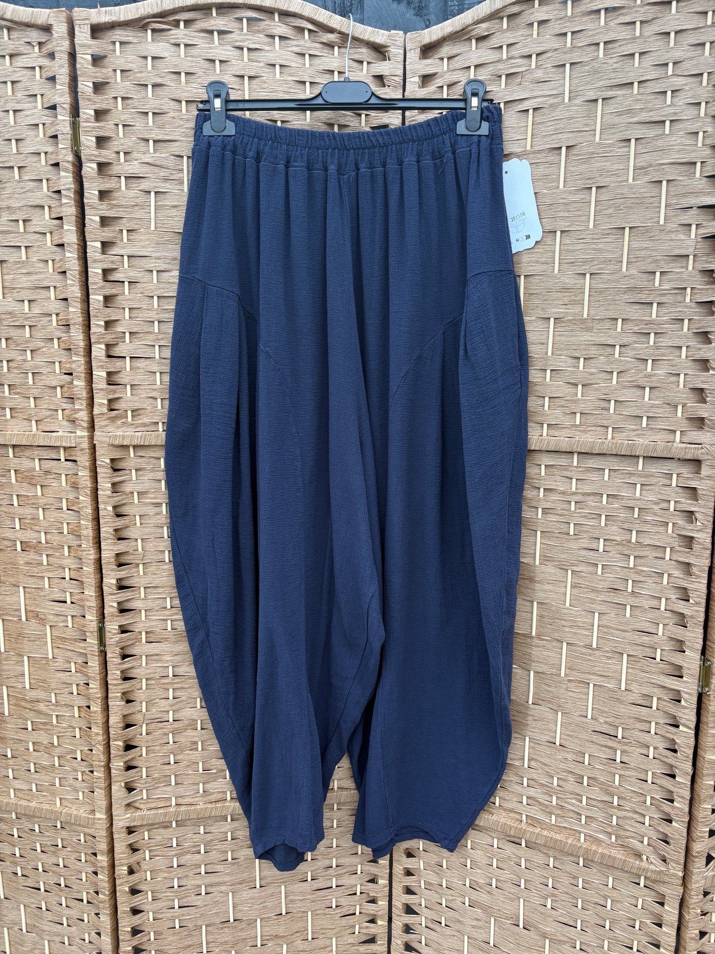 Made in Italy Milano Barrel Shaped Cocoon Trousers (Summer Hopsack)