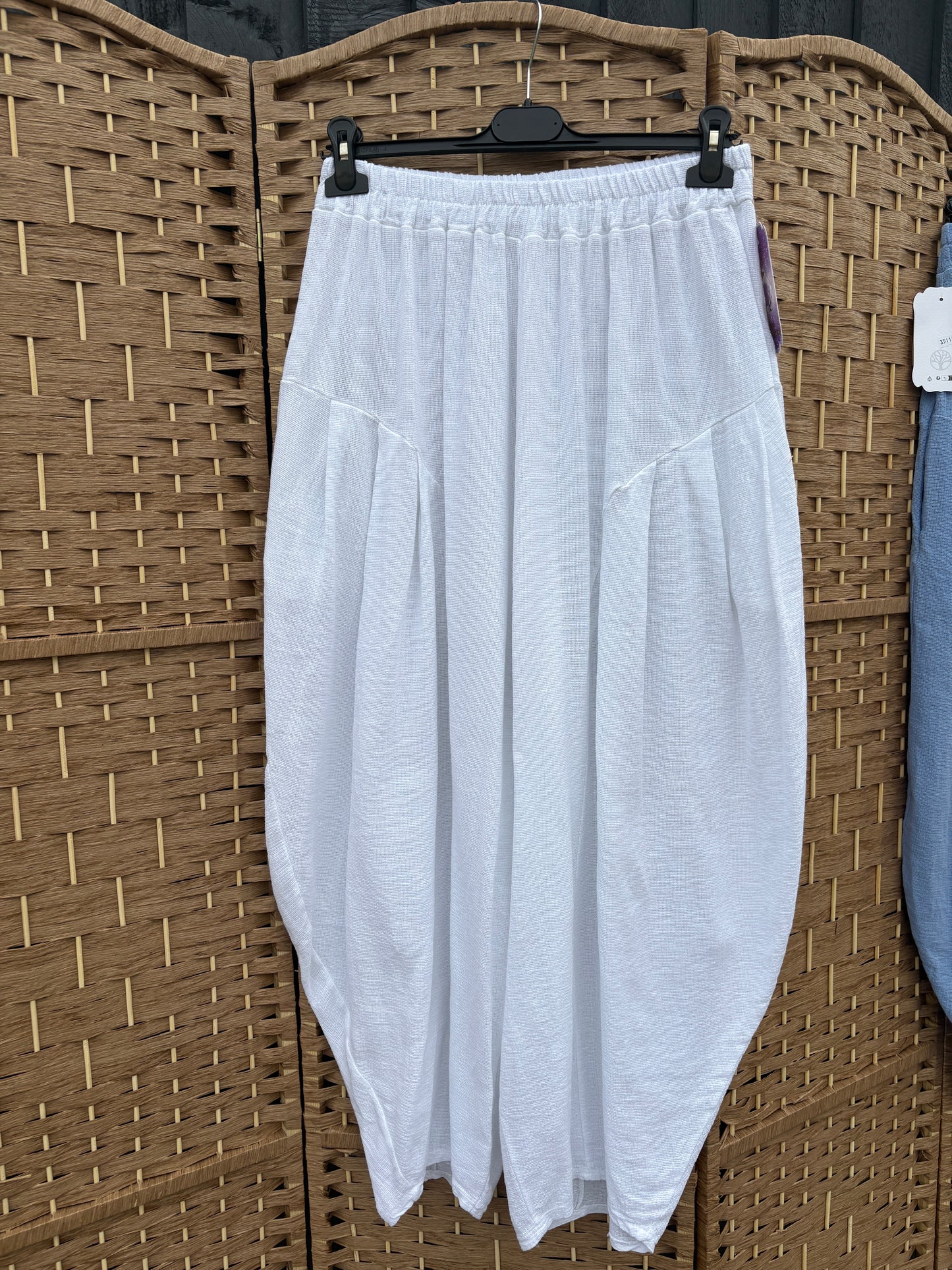 Made in Italy Milano Barrel Shaped Cocoon Trousers (Summer Hopsack)