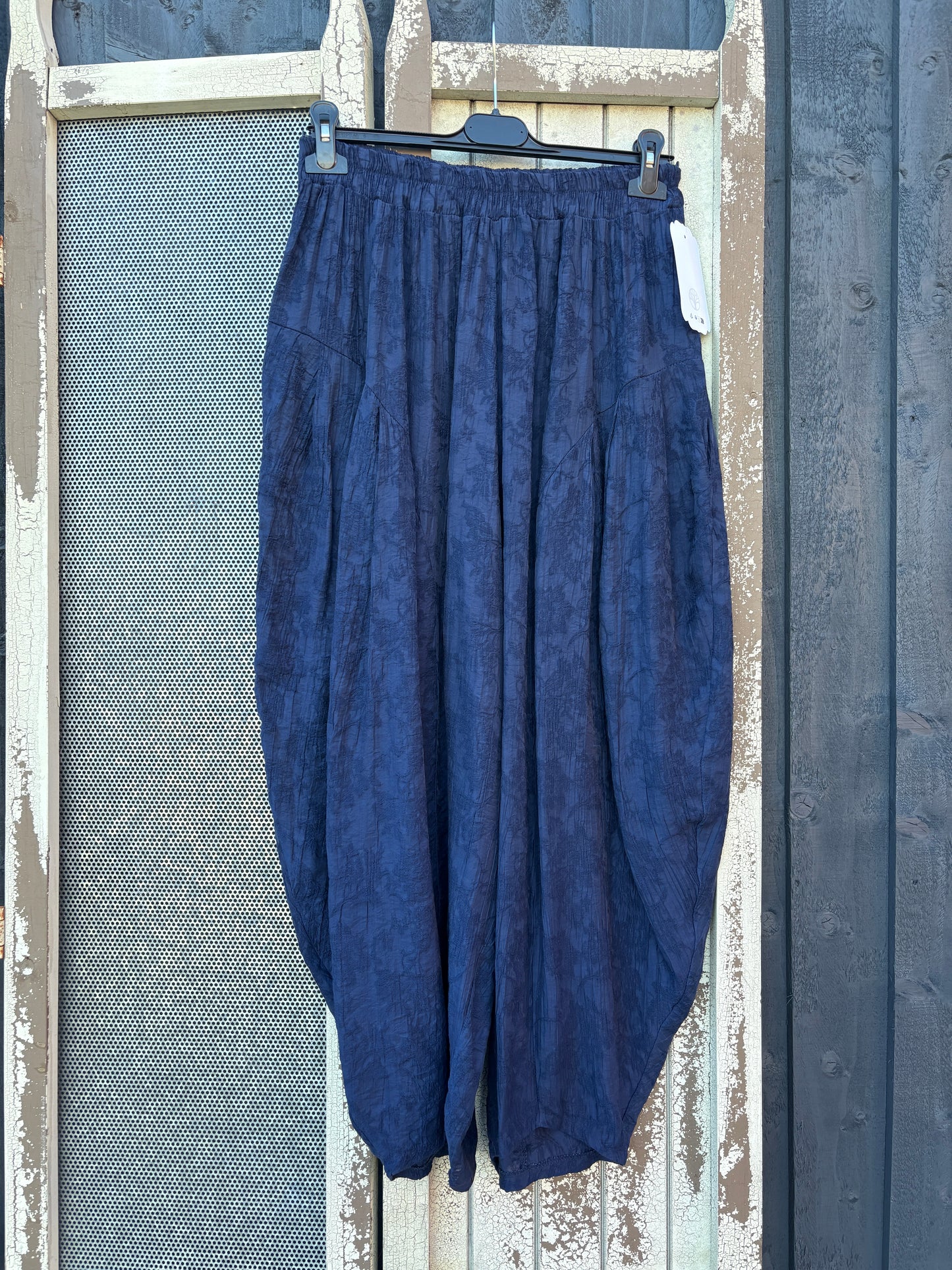 Made in Italy Milano Barrel Shaped Cocoon Trousers (Summer Jacquard)
