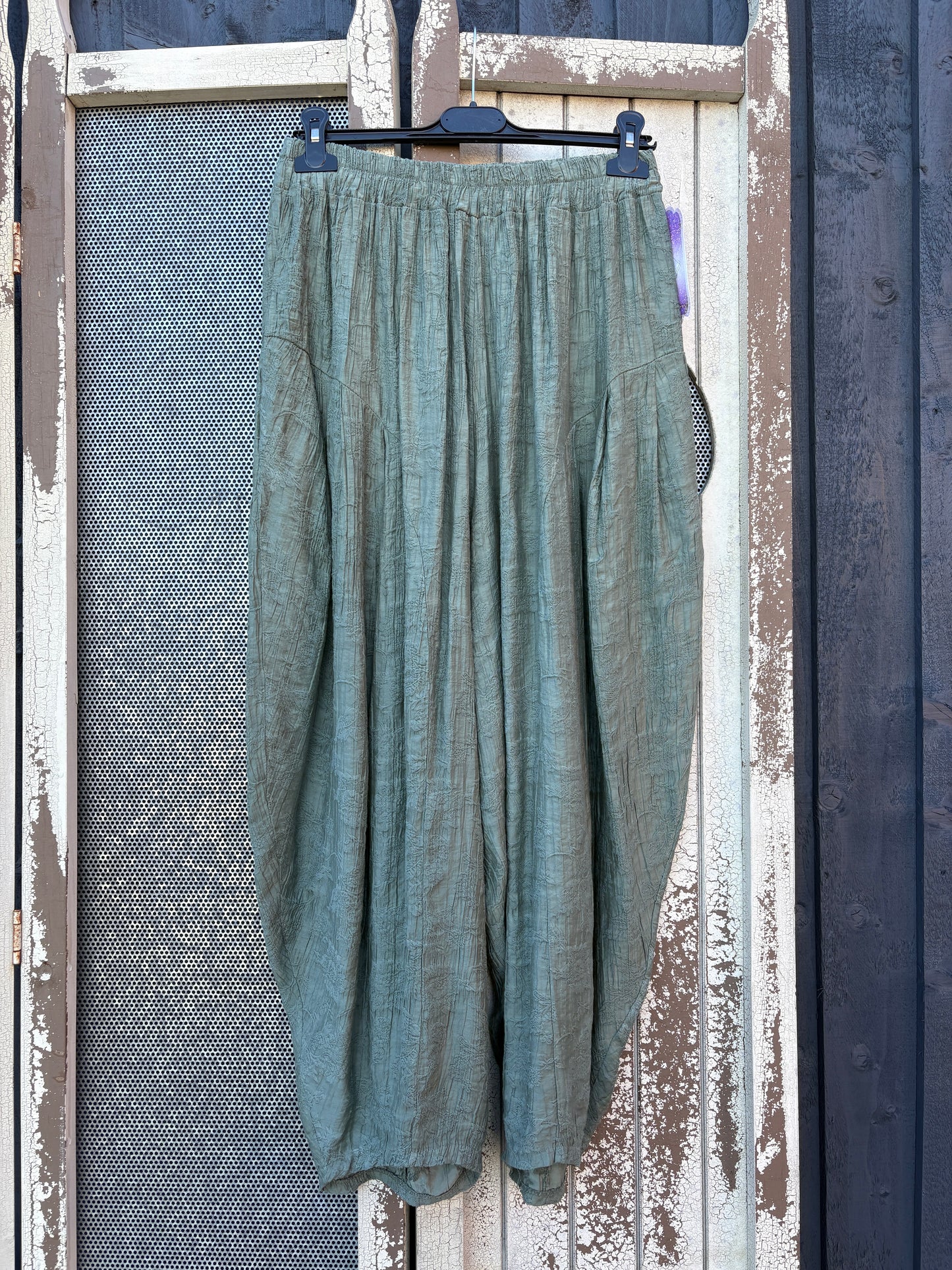 Made in Italy Milano Barrel Shaped Cocoon Trousers (Summer Jacquard)