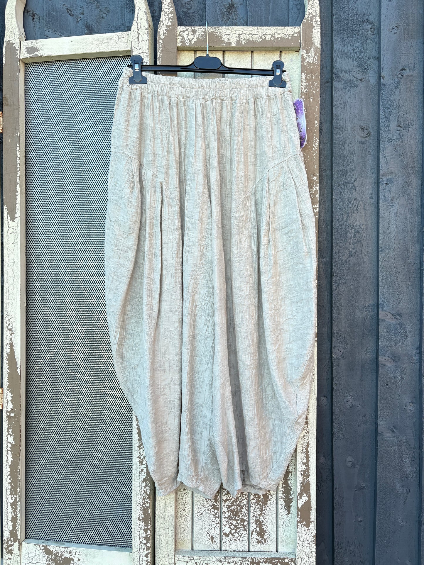 Made in Italy Milano Barrel Shaped Cocoon Trousers (Summer Jacquard)