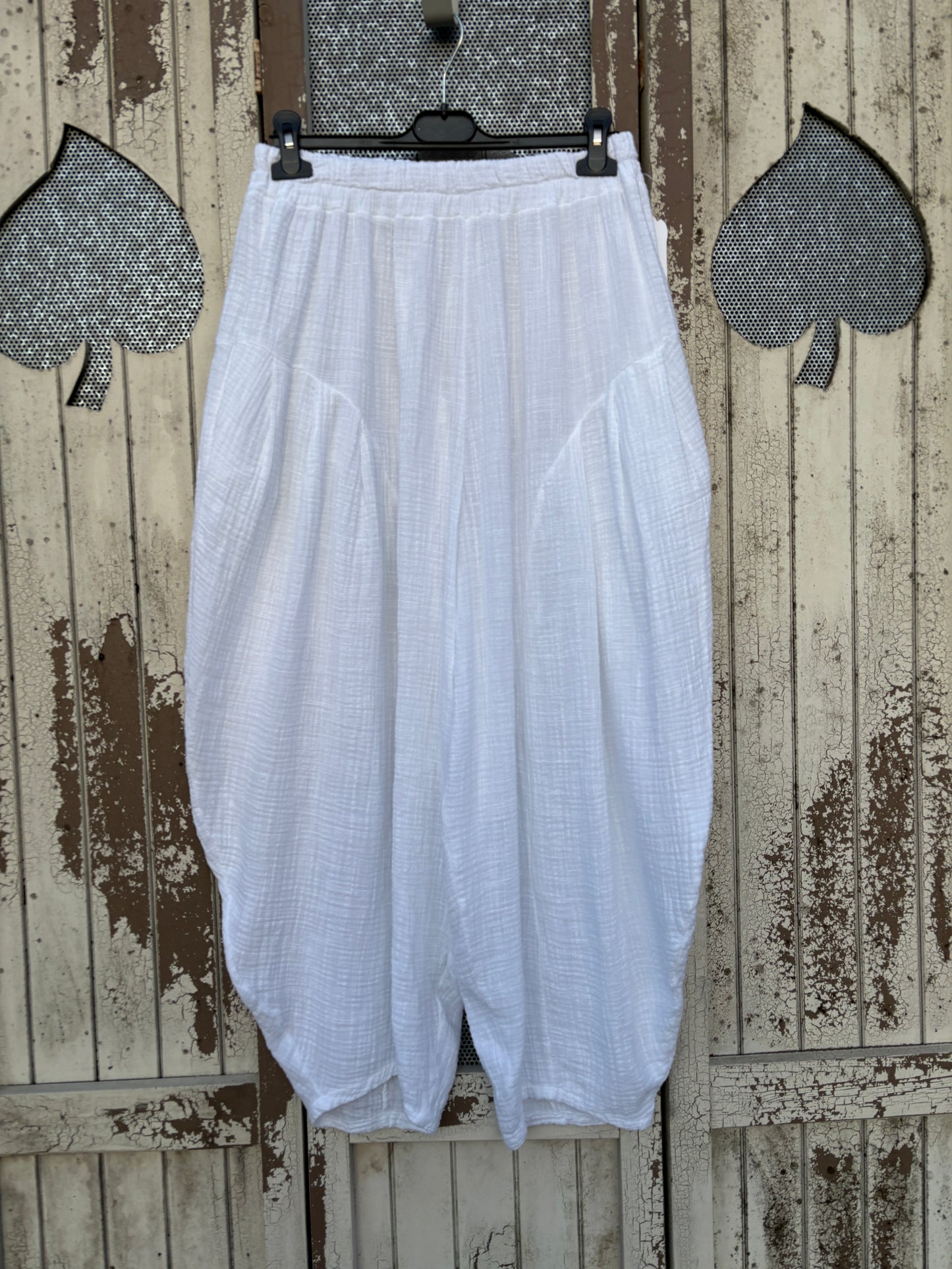 Made in Italy Milano Barrel Shaped Cocoon Trousers (Summer Pillow Cotton)