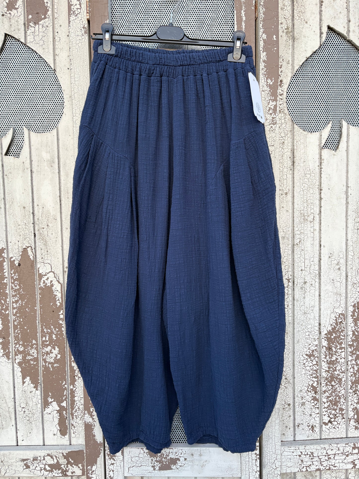 Made in Italy Milano Barrel Shaped Cocoon Trousers (Summer Pillow Cotton)