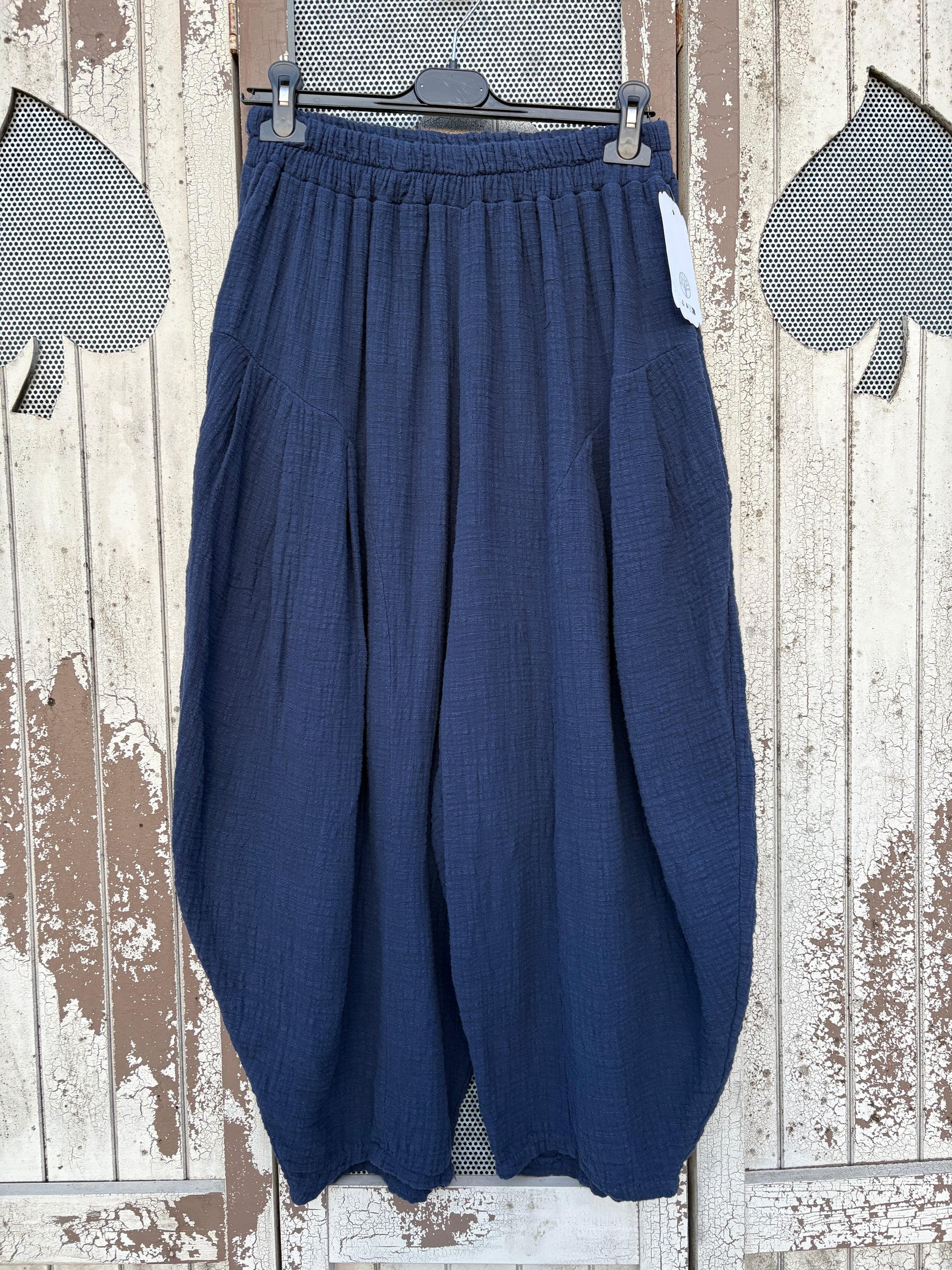 Made in Italy Milano Barrel Shaped Cocoon Trousers (Summer Pillow Cotton)
