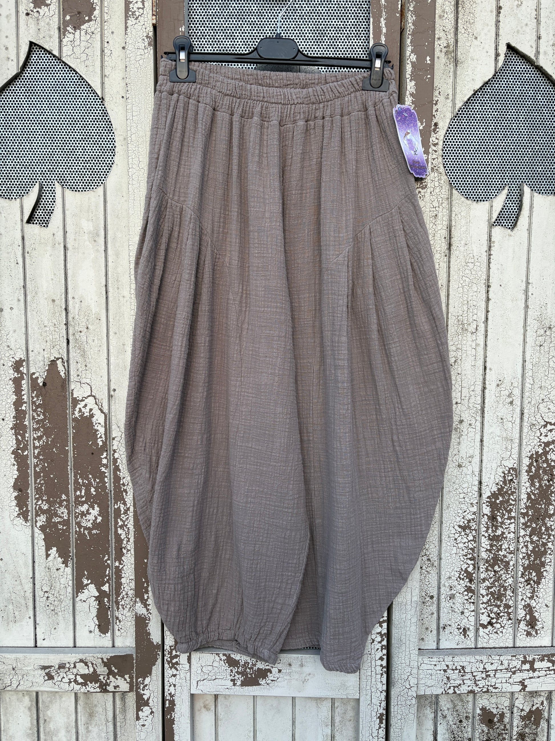 Made in Italy Milano Barrel Shaped Cocoon Trousers (Summer Pillow Cotton)
