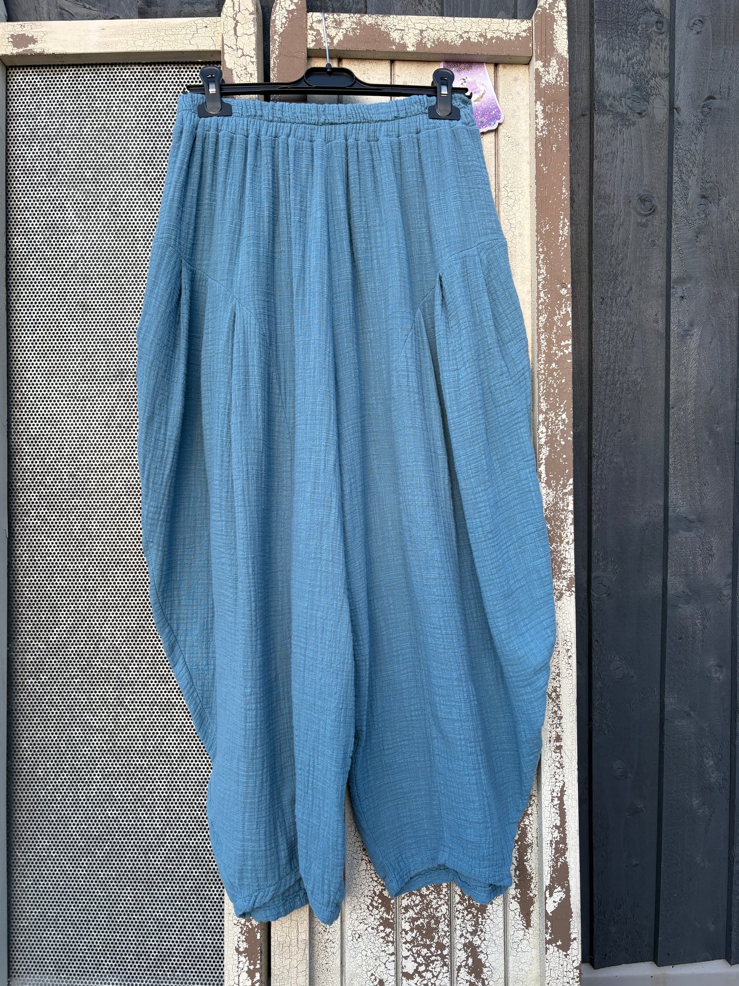 Made in Italy Milano Barrel Shaped Cocoon Trousers (Summer Pillow Cotton)