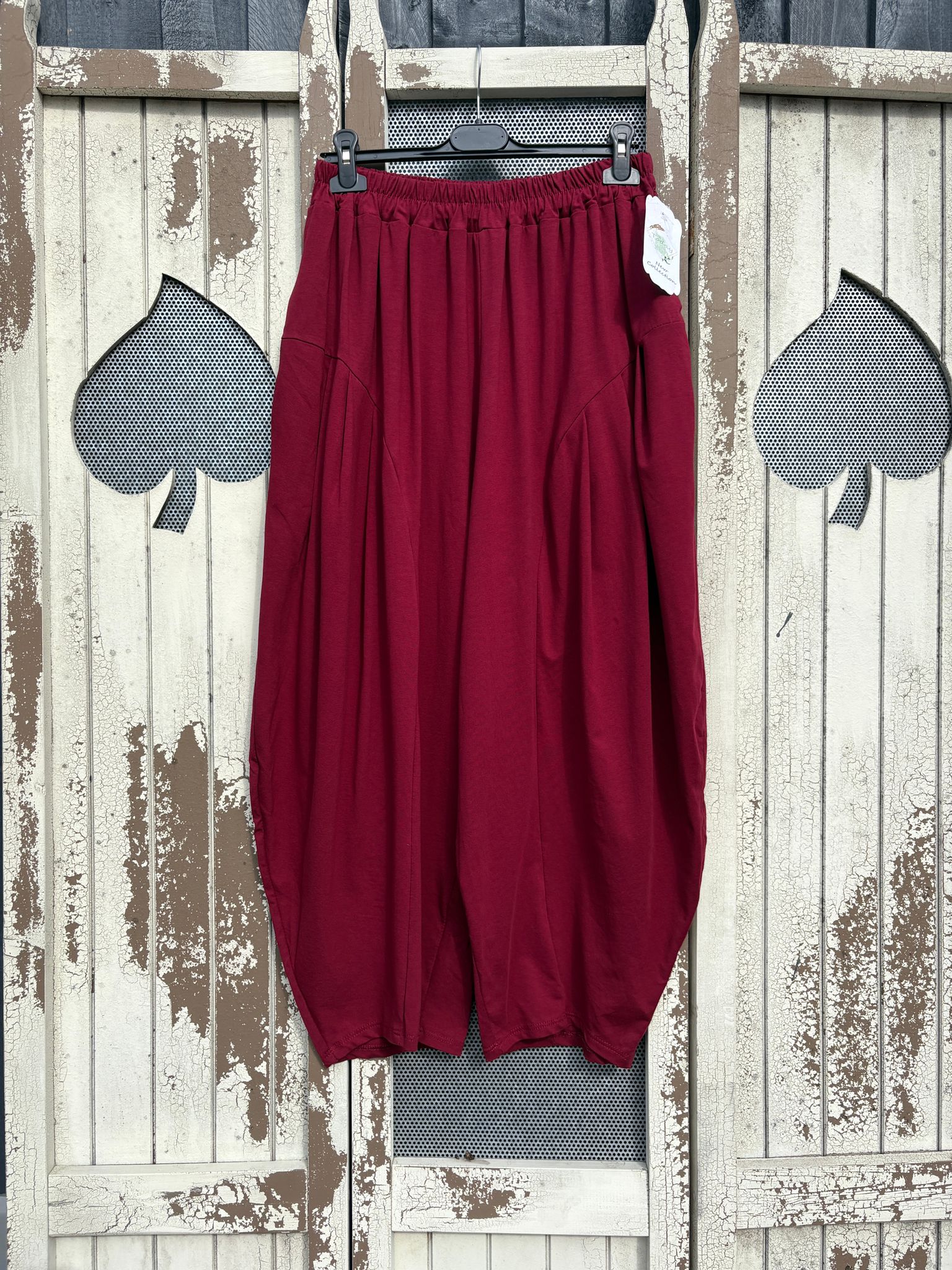 Made in Italy Milano Barrel Style Jersey Cocoon Trousers Various Colours